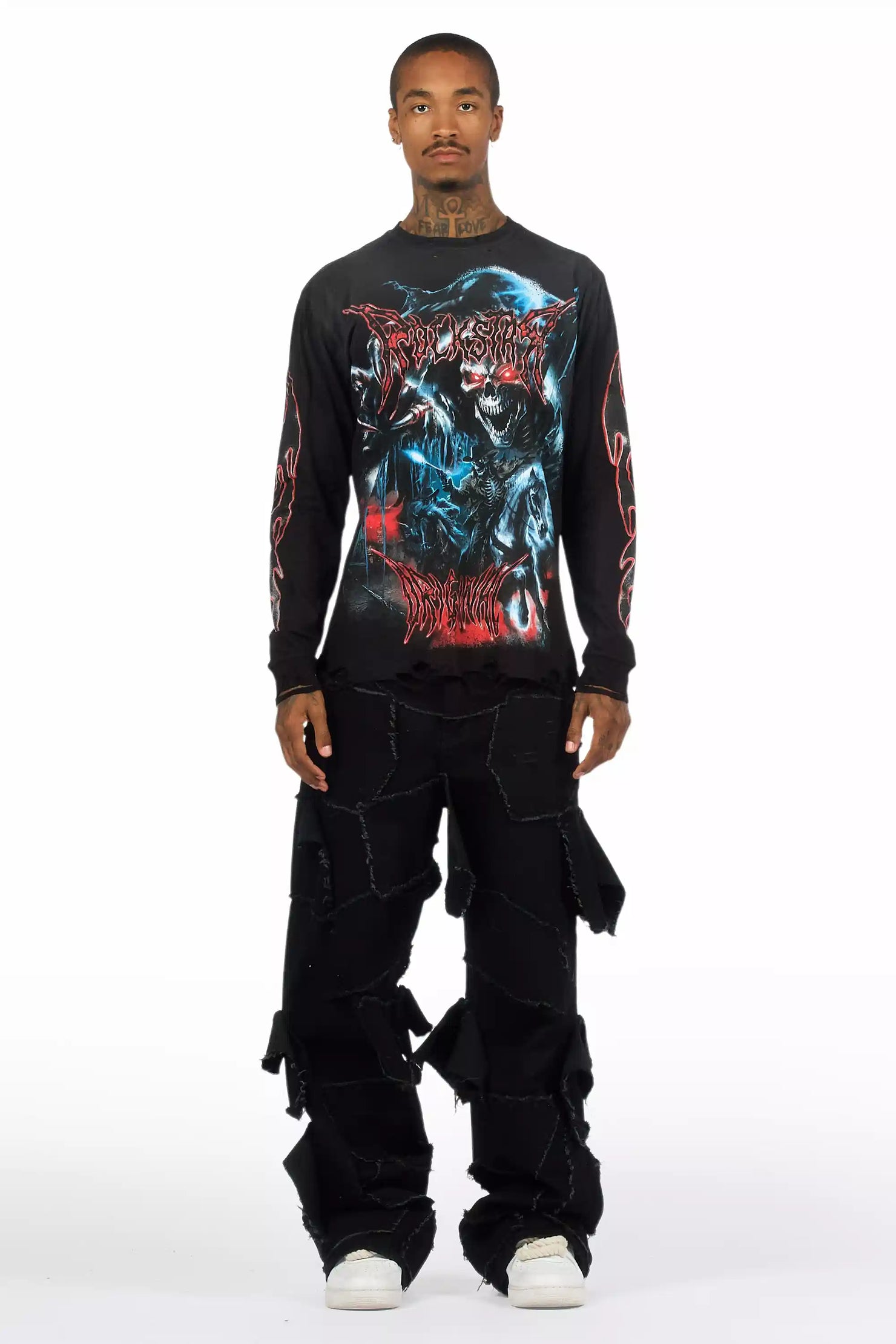 Jacomus Jet Black Baggy Fit Jean