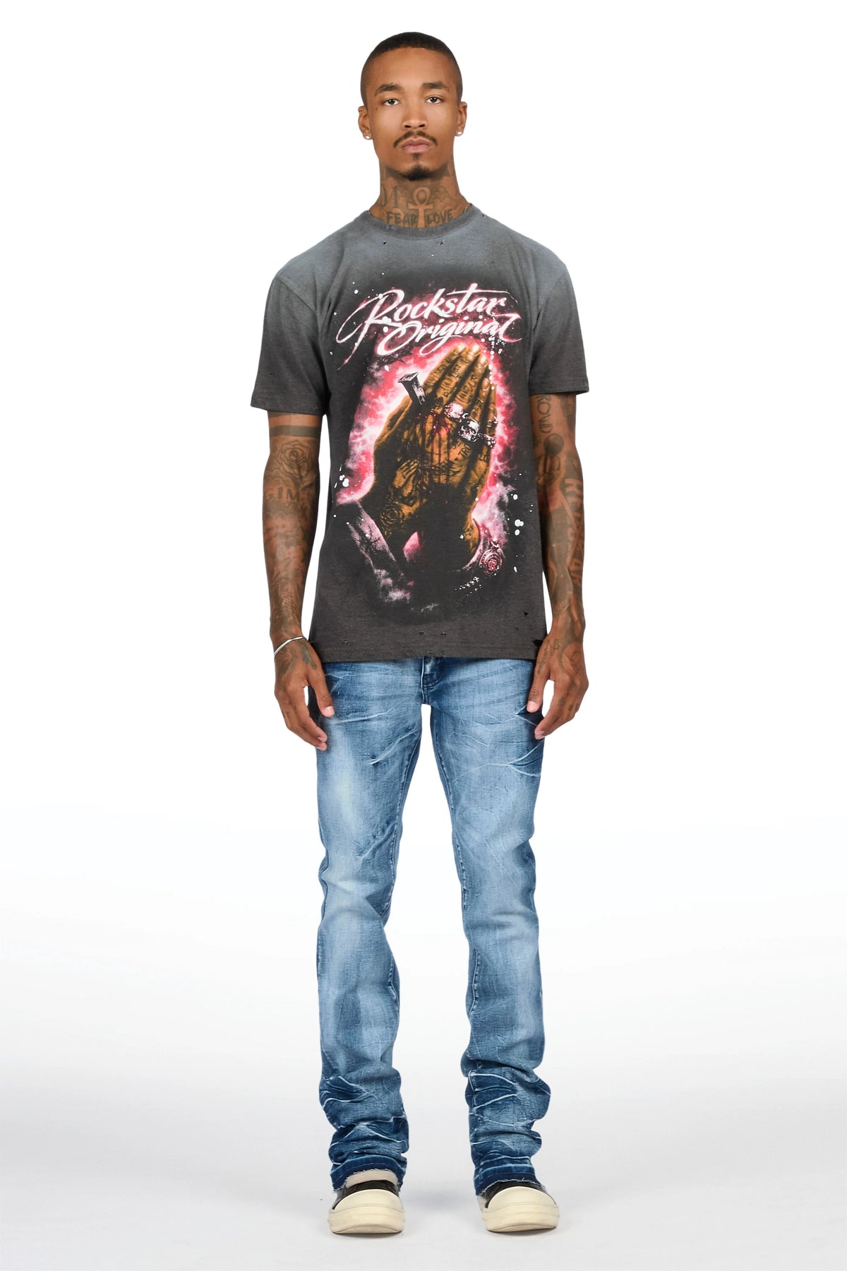 Dalo Dark Blue Stacked Jean
