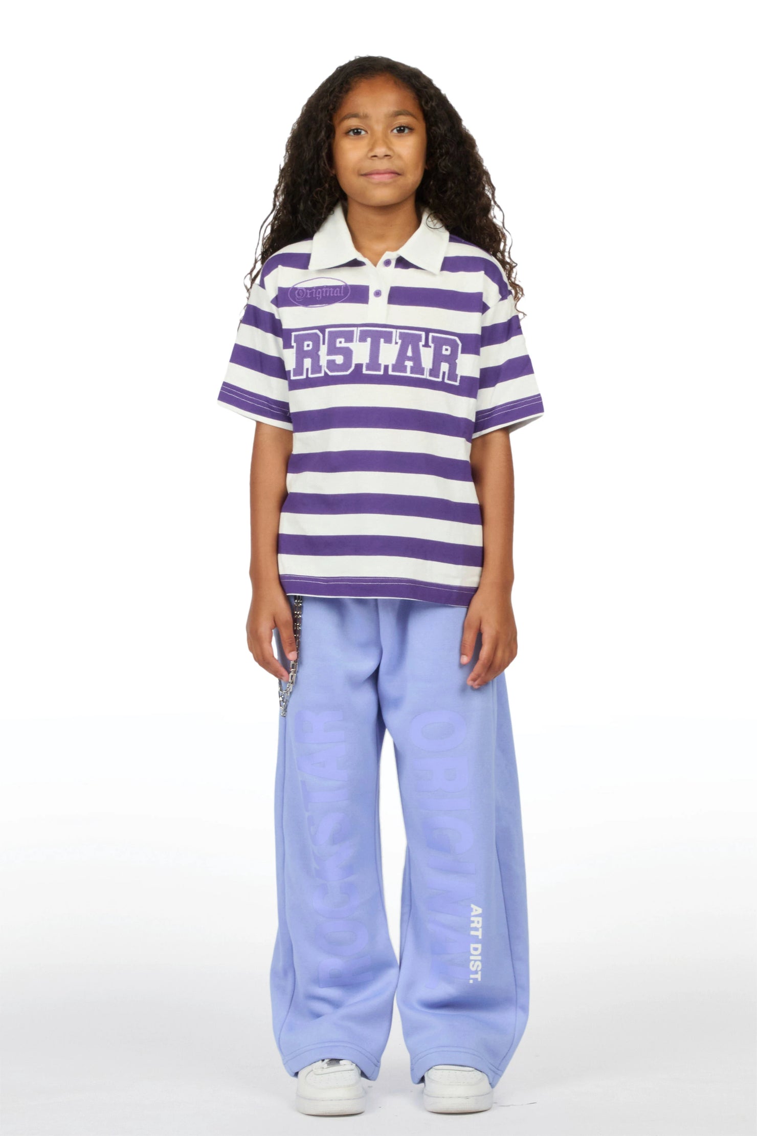 Girls Stachia Perry Blue  Super Baggy Track Pant