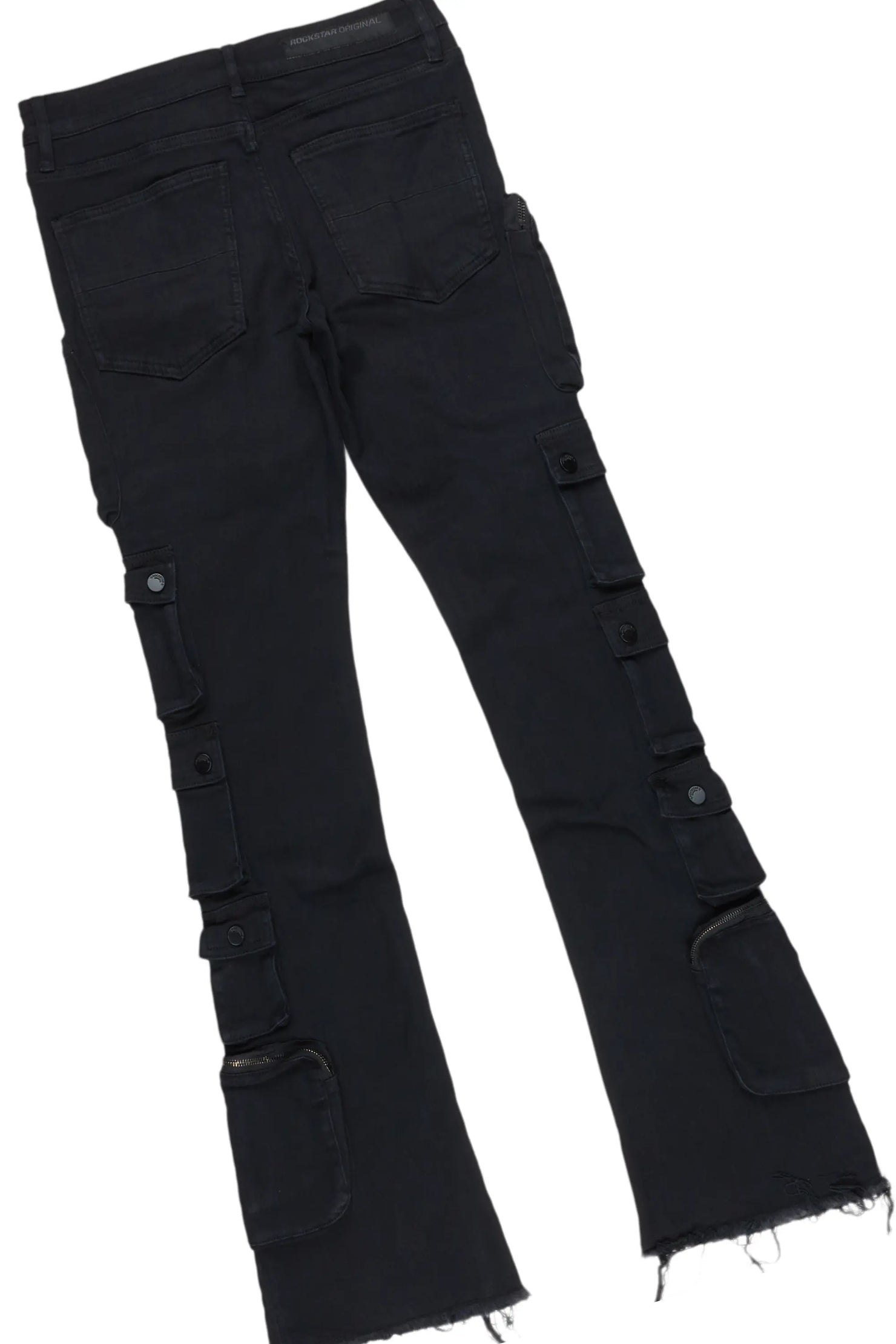 Burial White Long Sleeve T-Shirt & Konrad Stacked Flare Jean Bundle