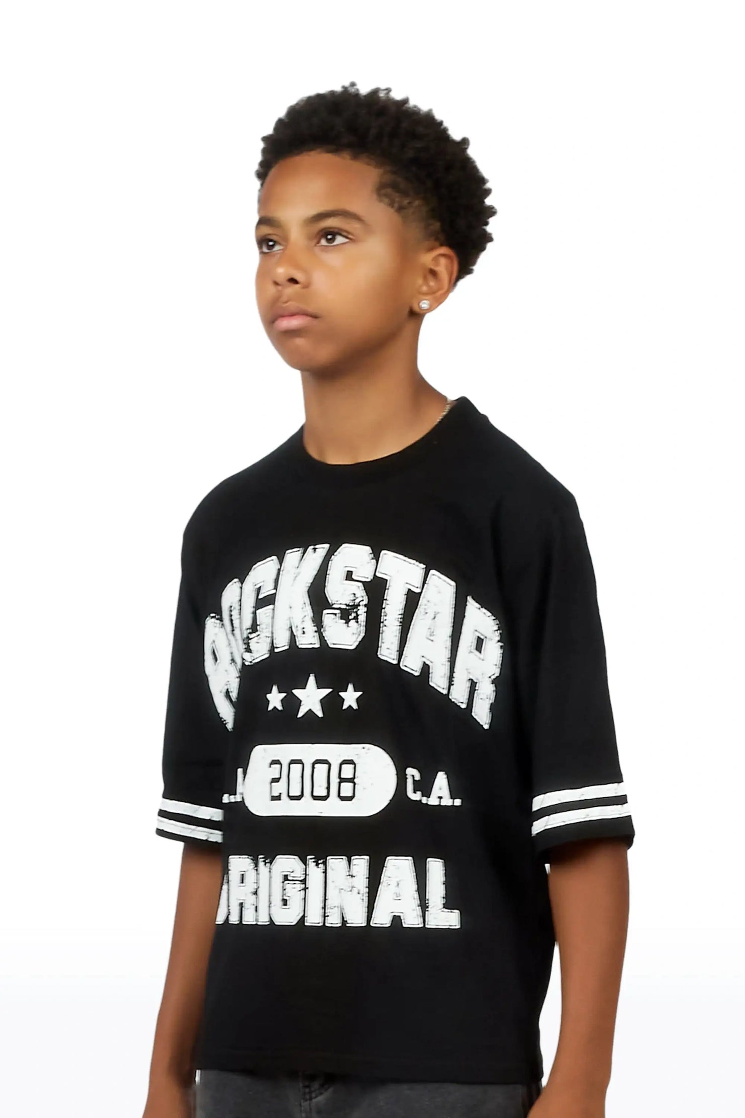 Boys Tylla Black Boxy T-Shirt