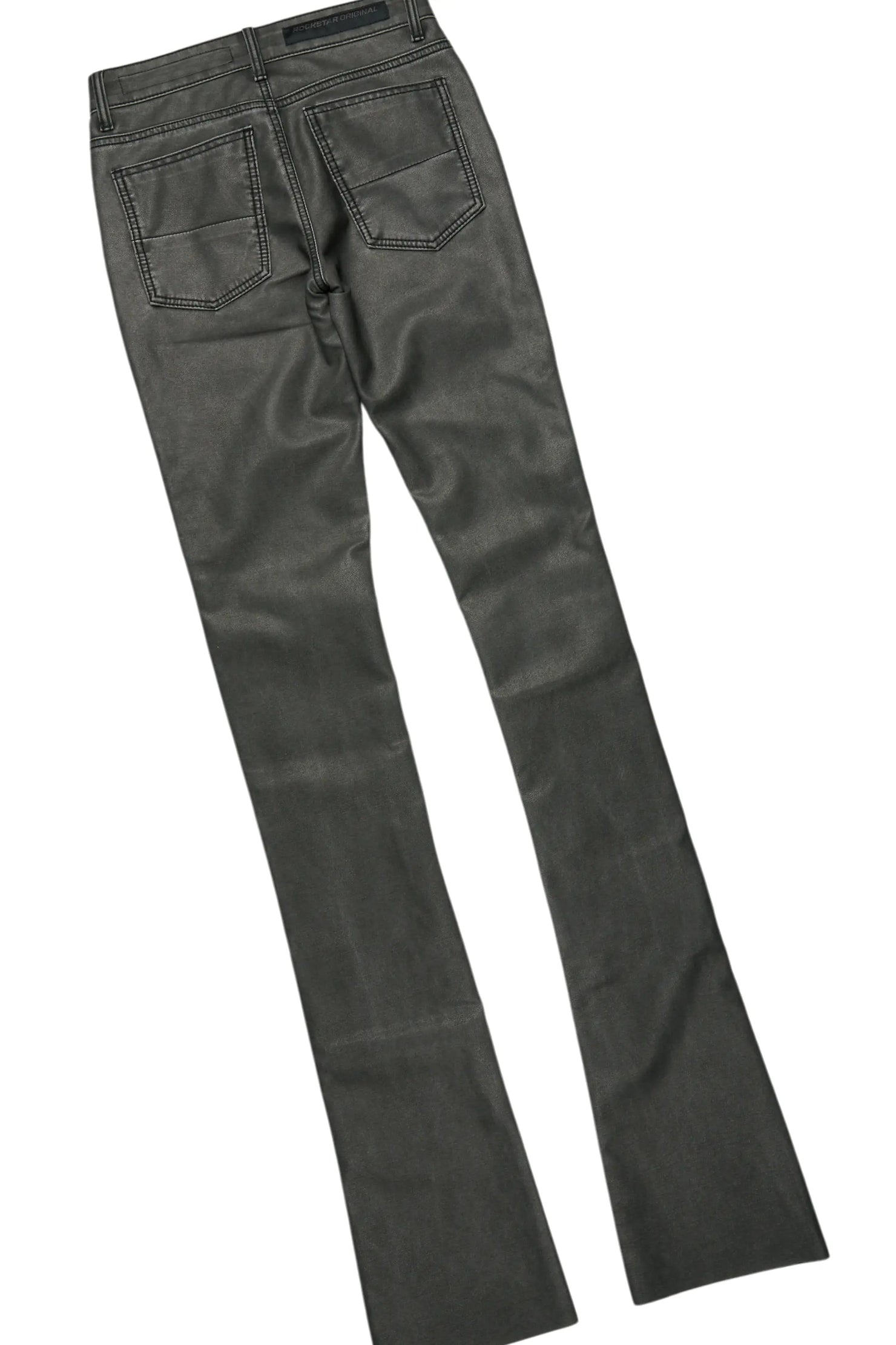 Fields Black/Purple Double Layer T-Shirt & Petrus Stacked Flare PU Jean Bundle