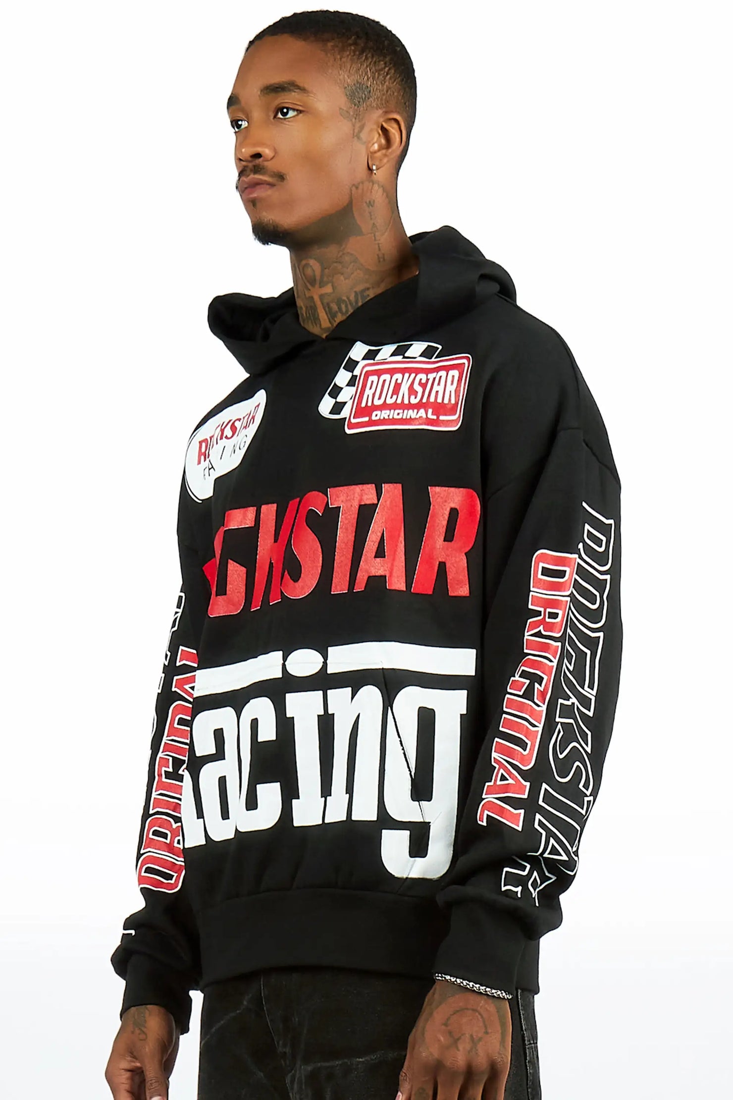 Spiller Black Graphic Hoodie