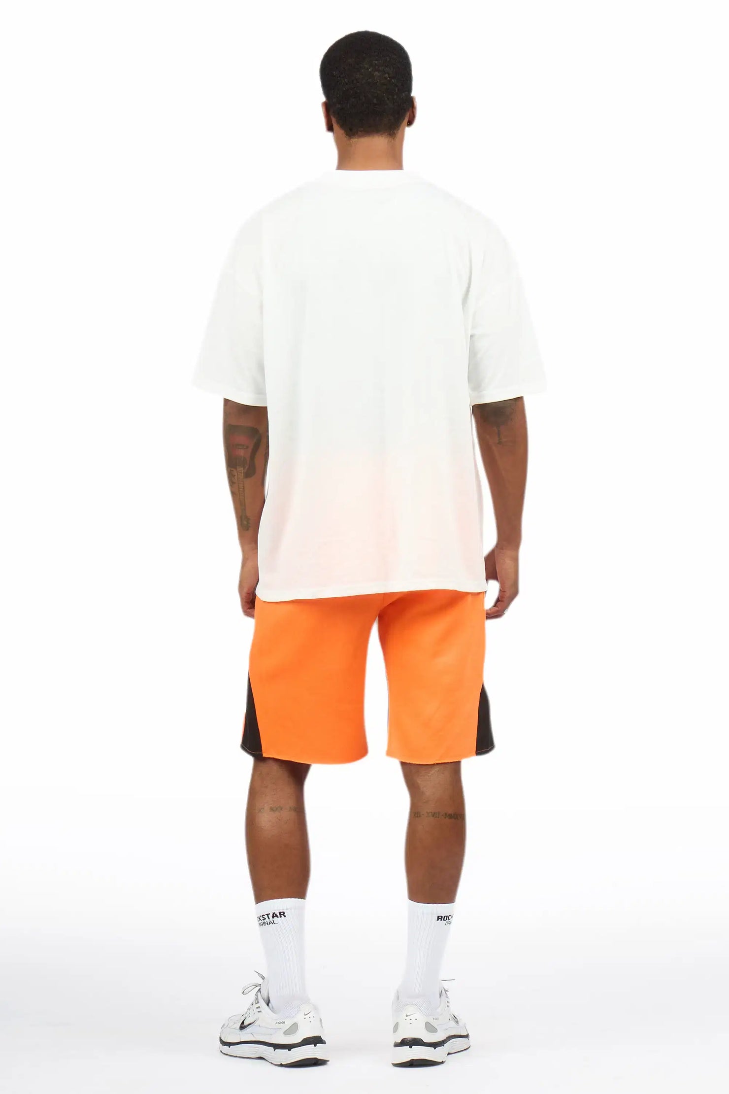 Scottie White/Orange Painter T-Shirt/Short Set