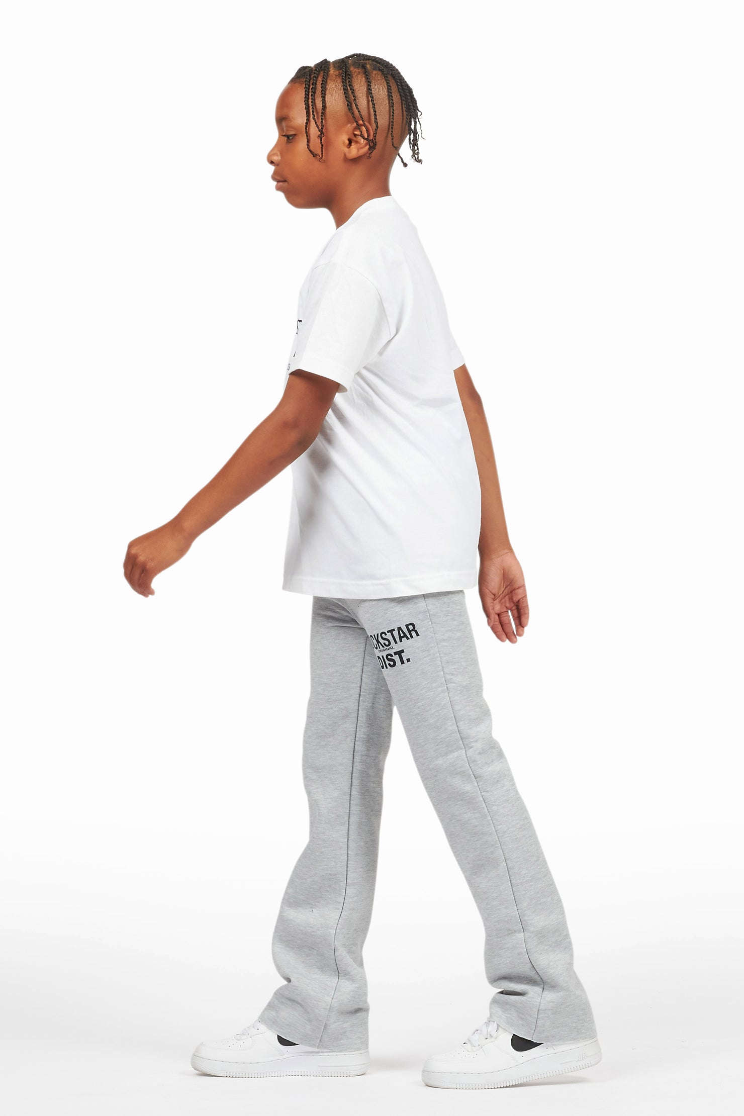 Boys Alpine Grey Stacked Trackpant