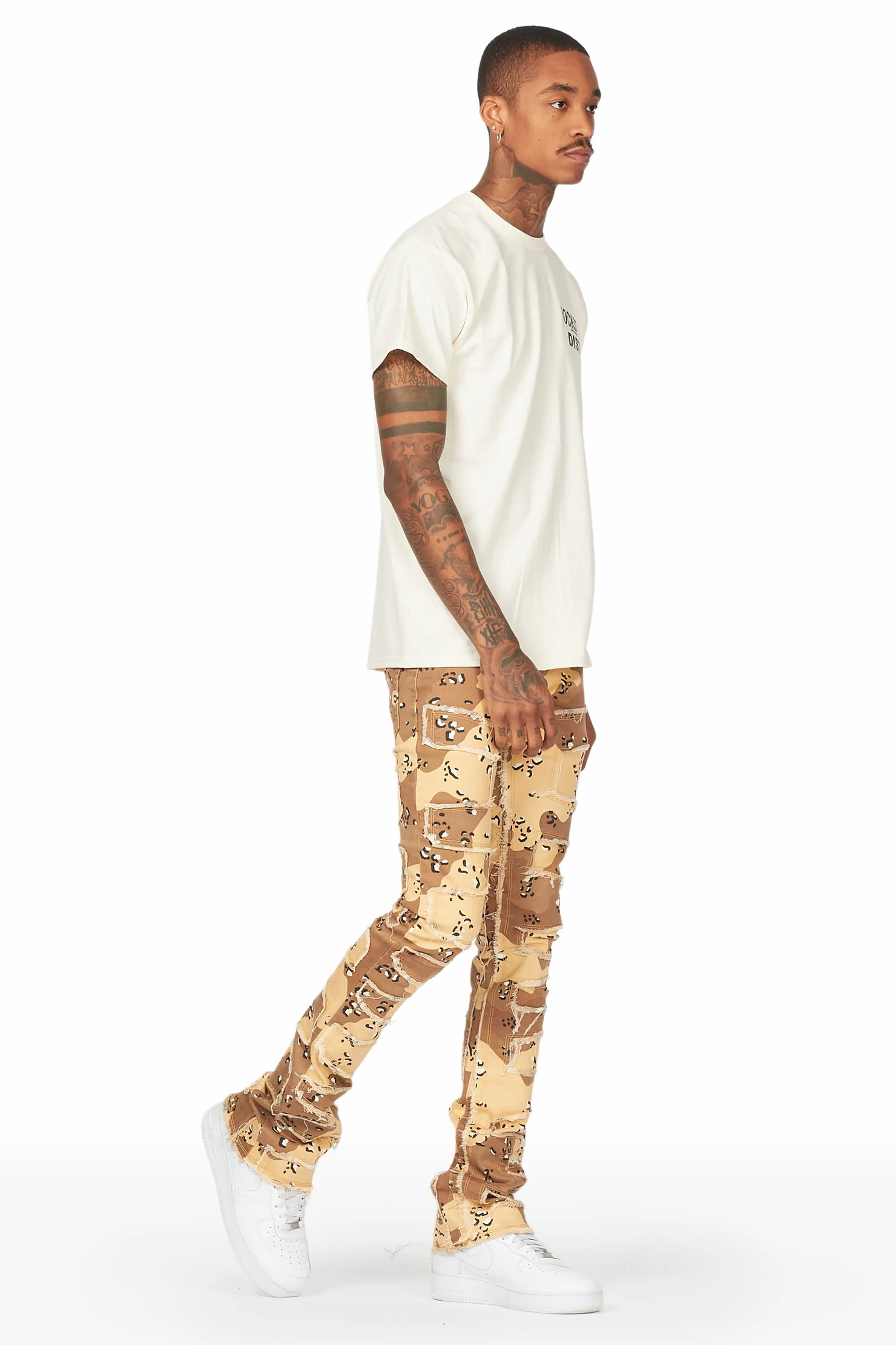 Shake Desert Camo Stacked Flare Jean