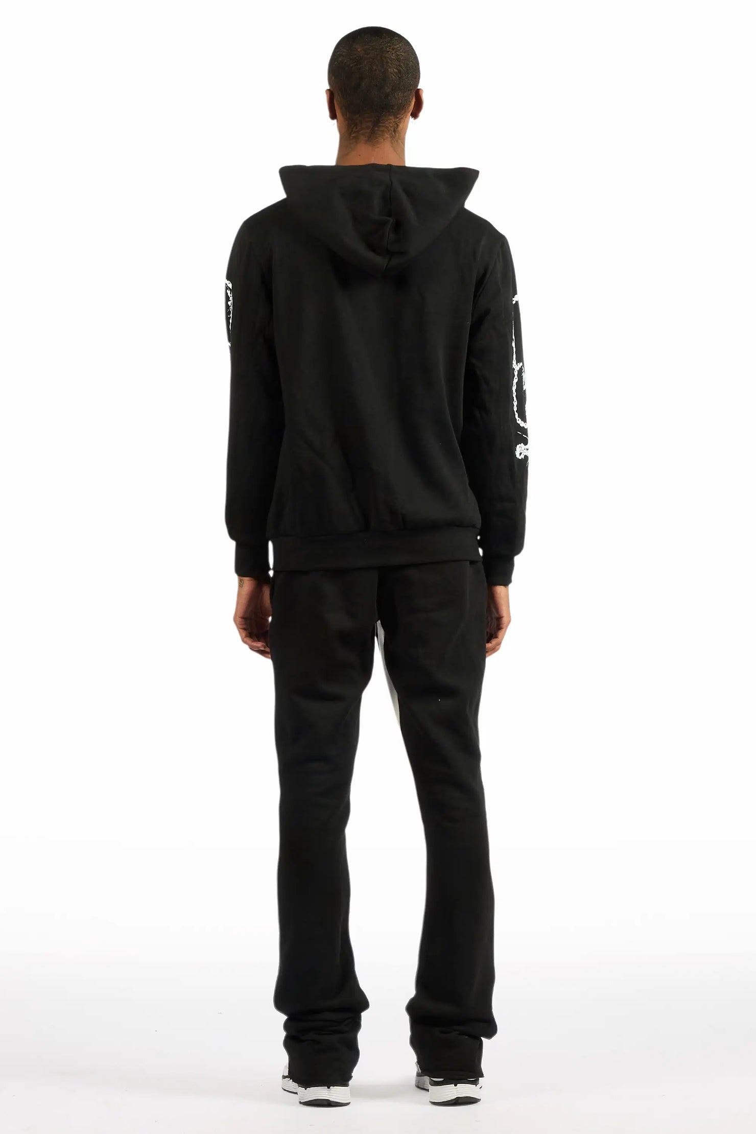 Vontae Black/Red Hoodie/Stacked Flare Track Set