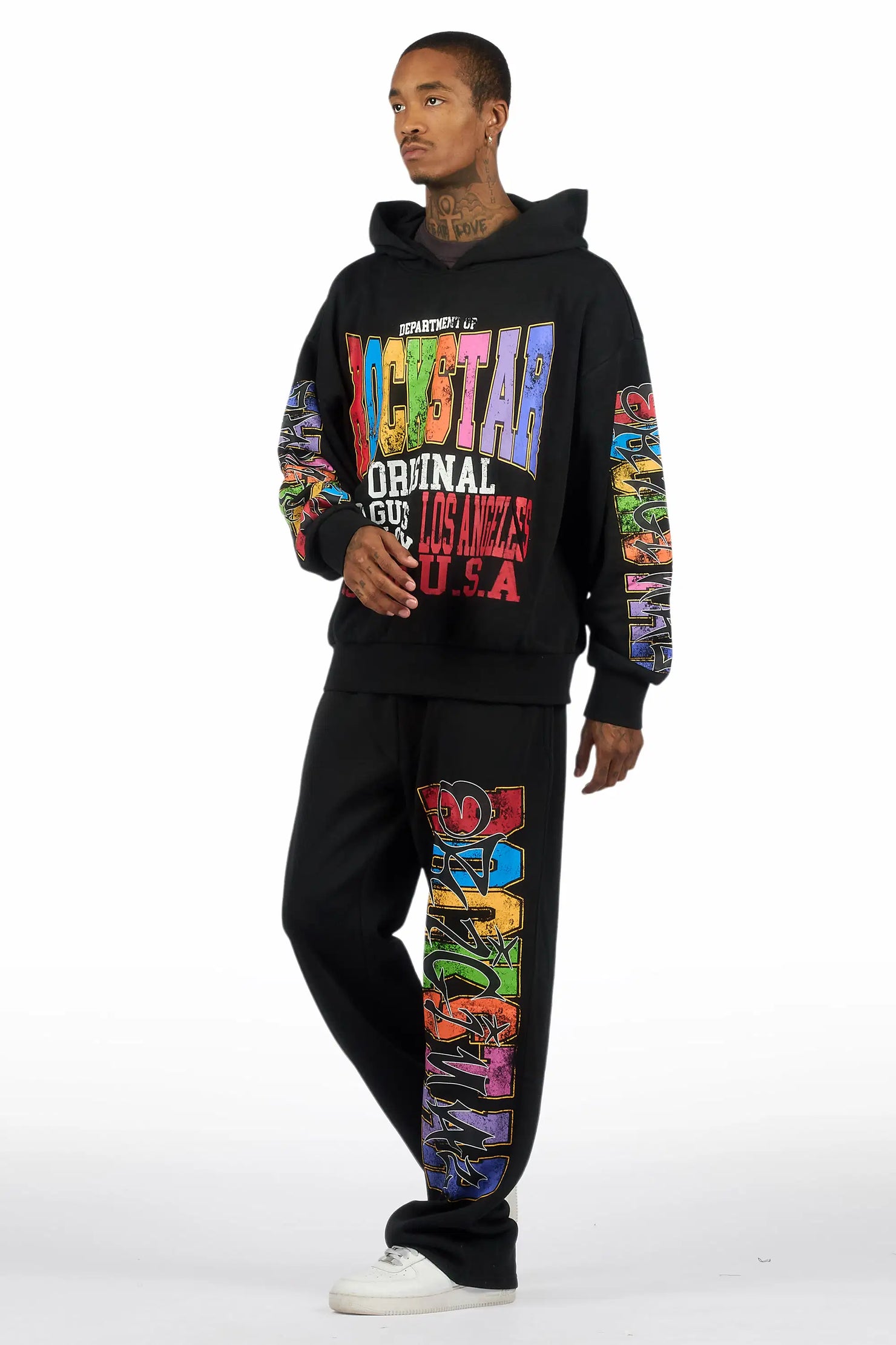 Bunt Black Hoodie/Baggy Pant Track Set