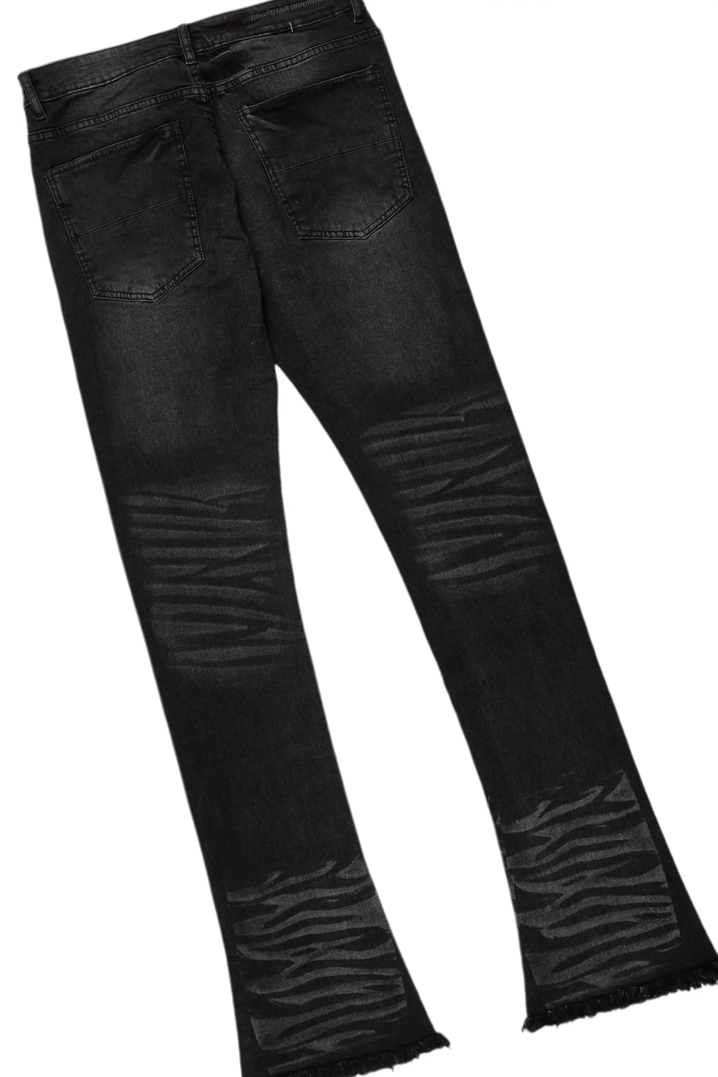 Bubble White/Black T-Shirt/Stacked Flare Jean Set