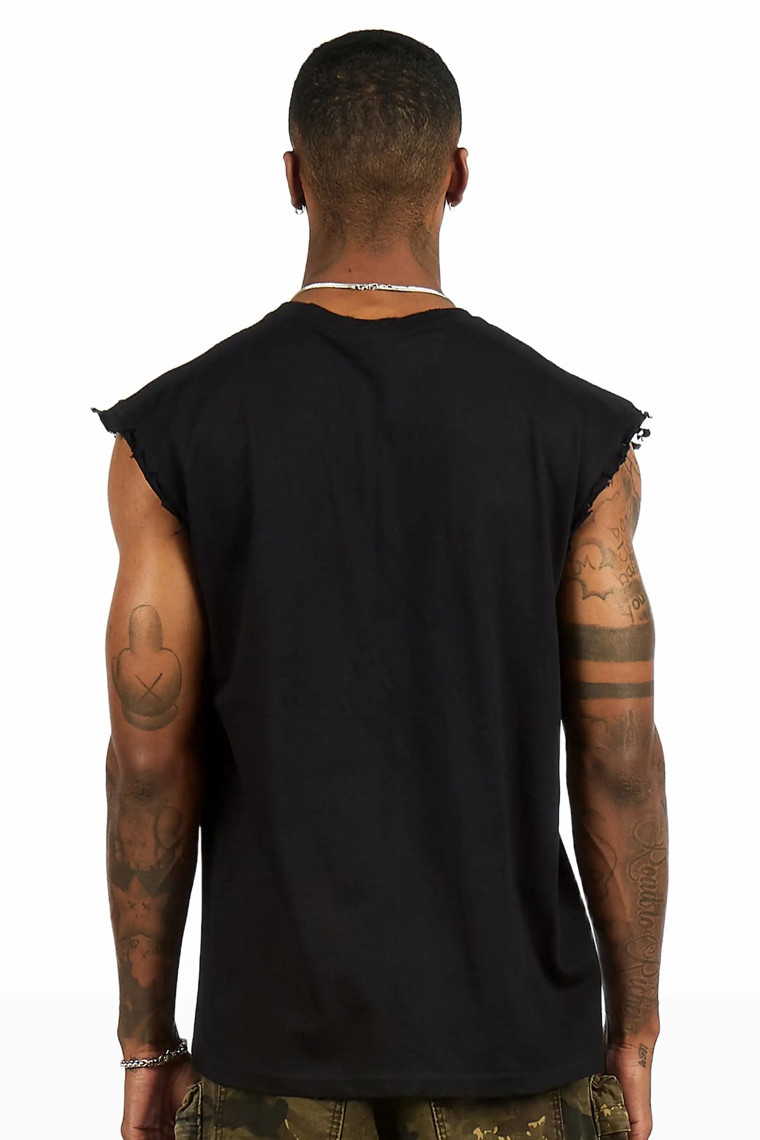 Rayvor Black Cut off Tee
