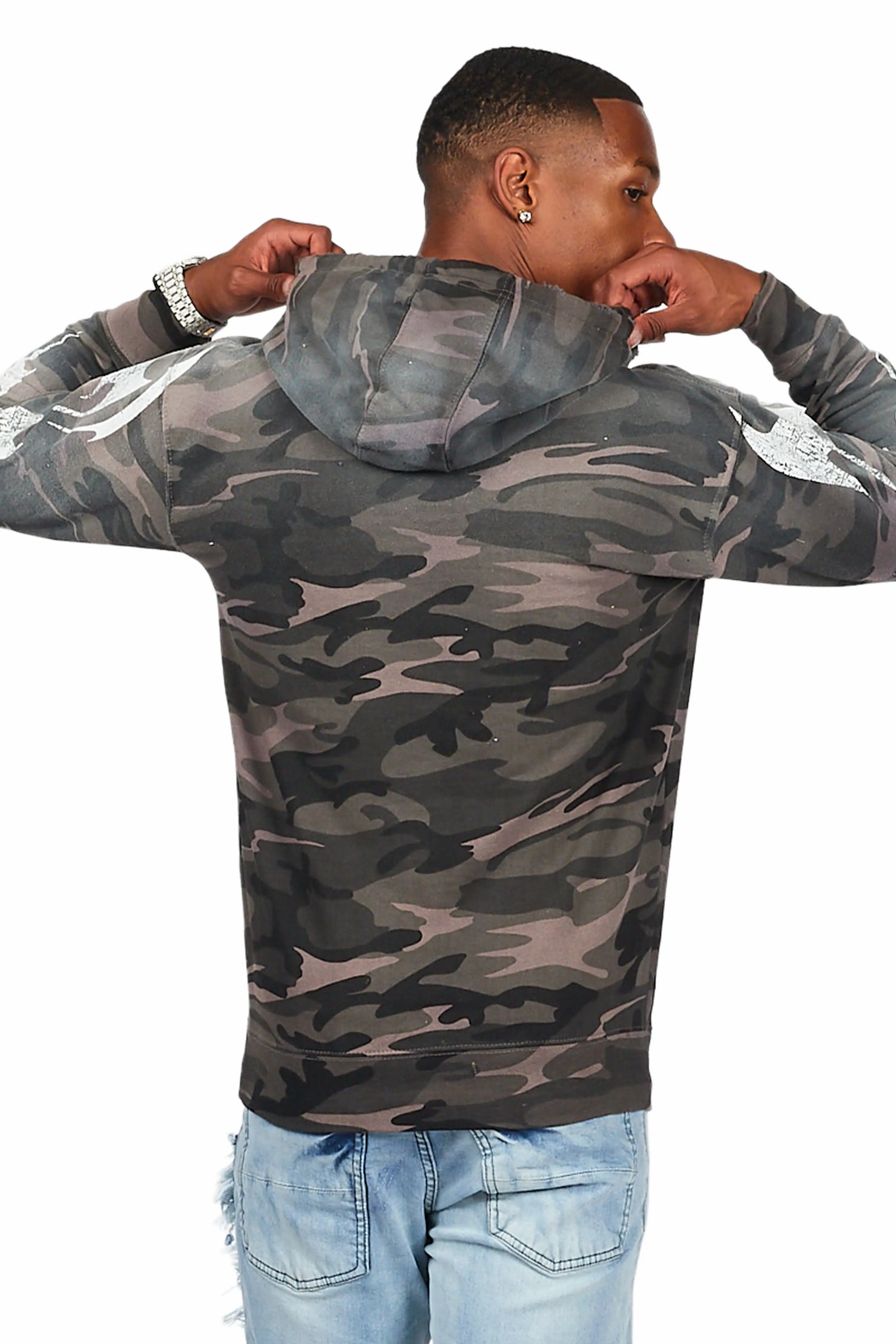 Vachel Black Graphic Hoodie