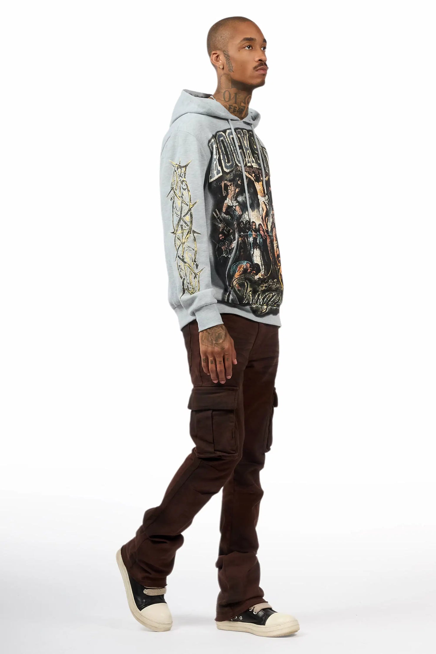 Cruz Dark Brown Stacked Fit Jean