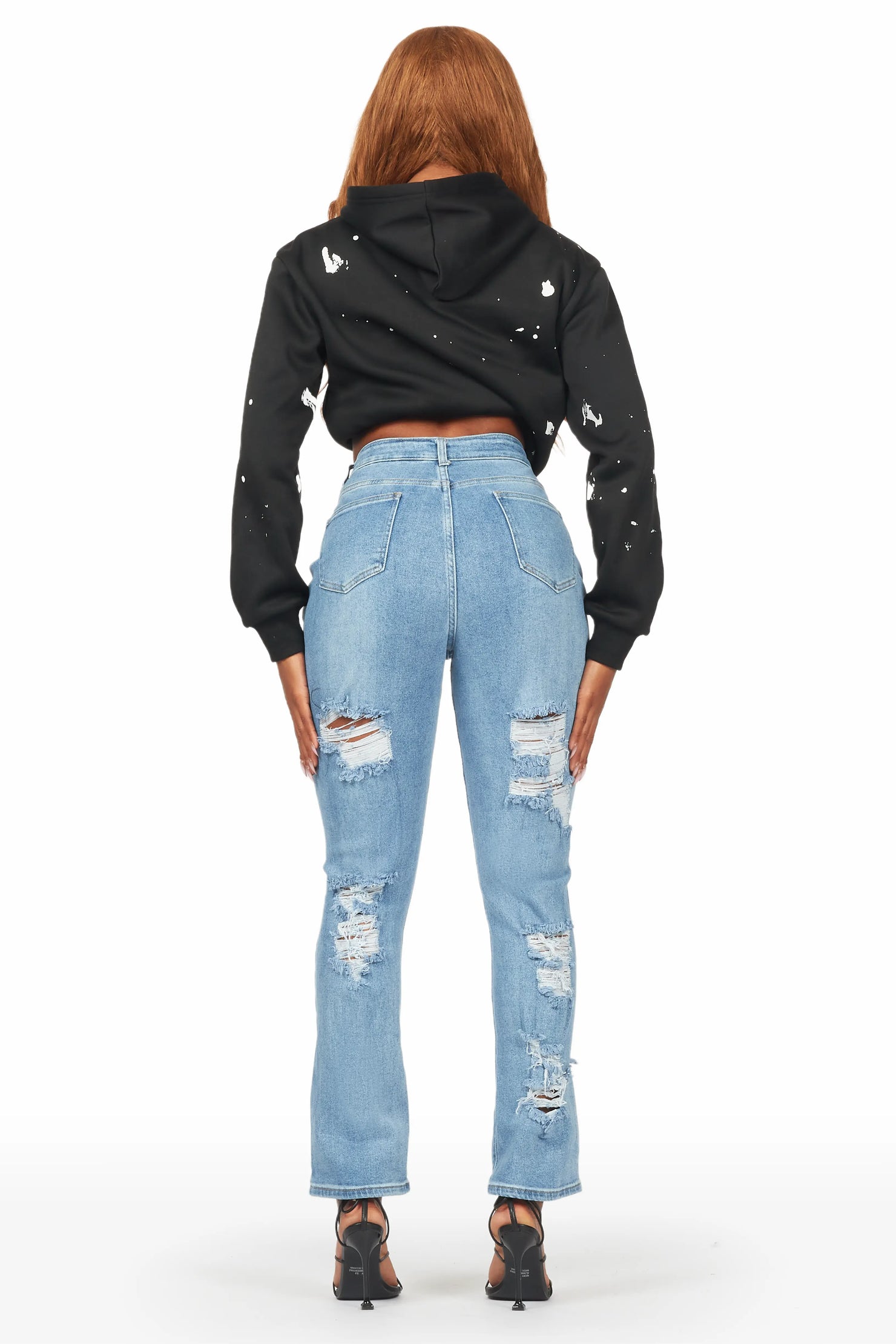 Kaydan Light Wash Distressed Skinny Jean