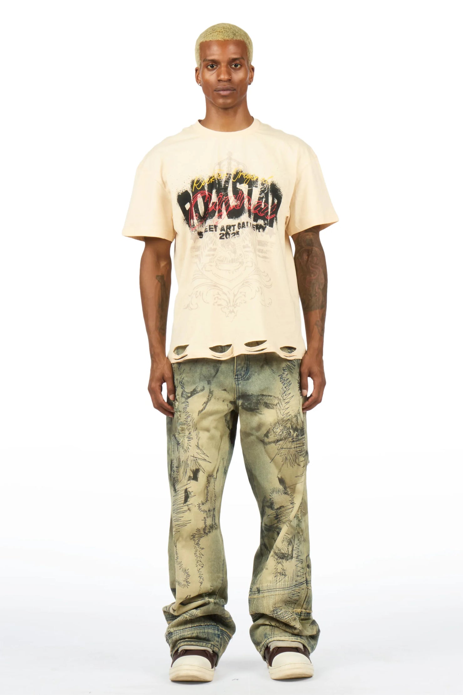 Souless Medium Blue Baggy Fit Jean