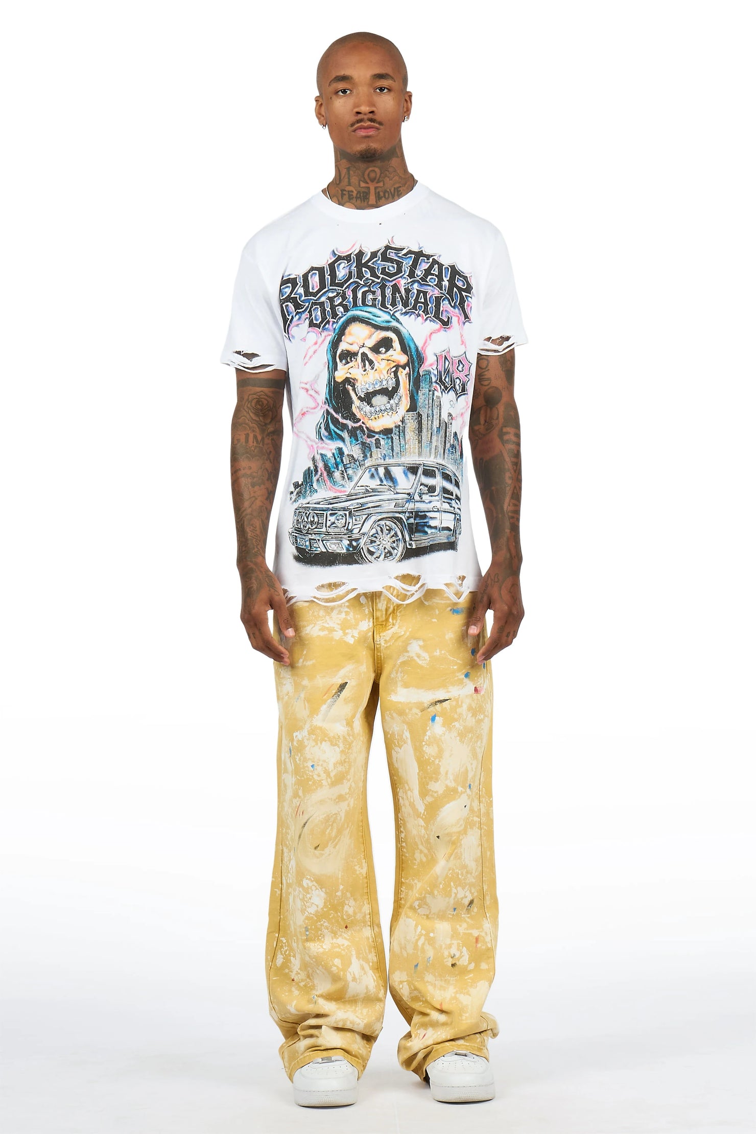 Novi Yellow Painter Baggy Fit Jean