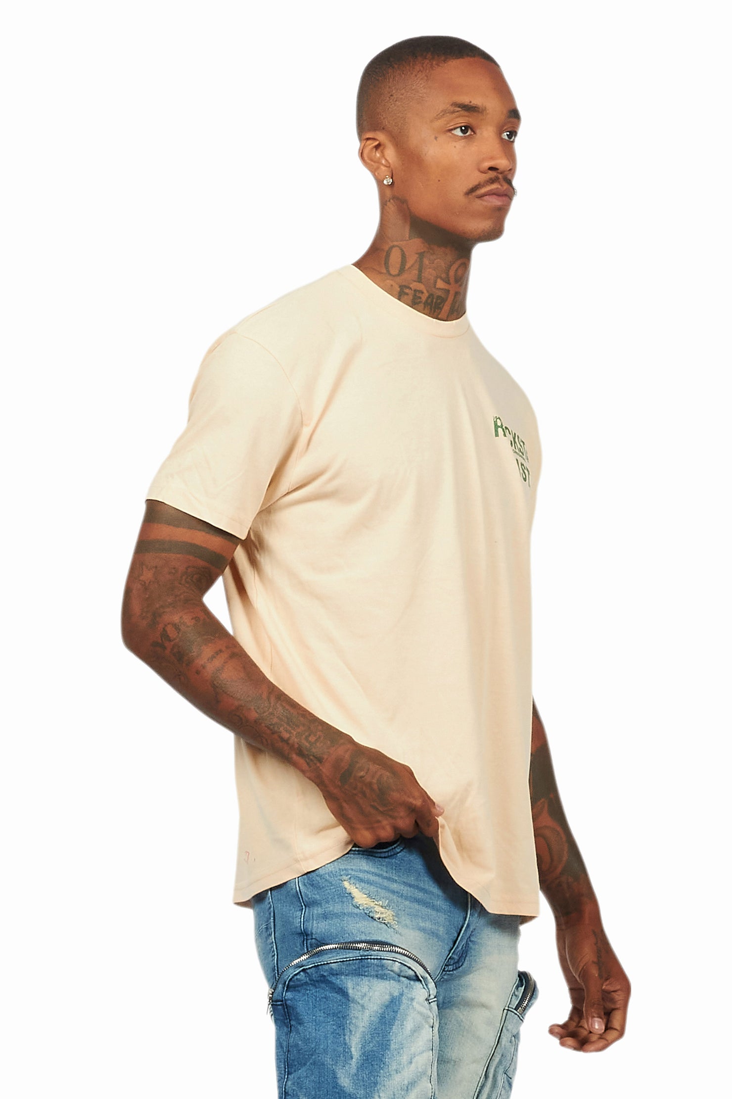 Lake Vintage Sand/Green Graphic T-Shirt