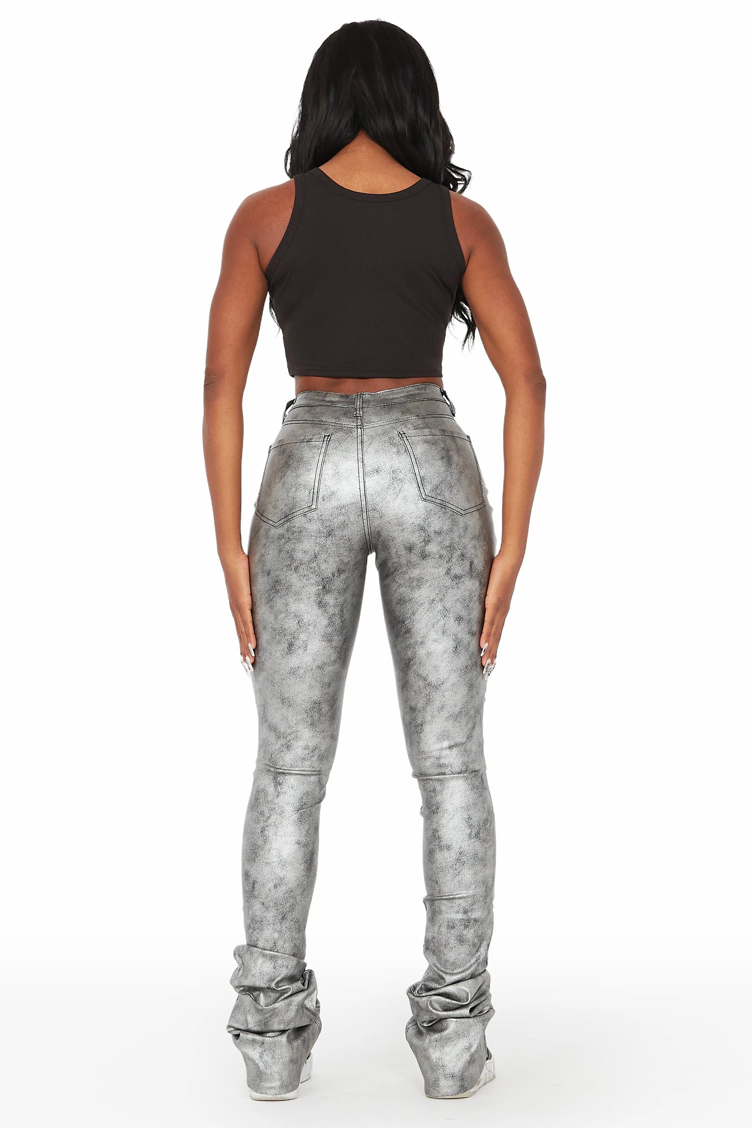 Kamila Silver Super Stacked Pant