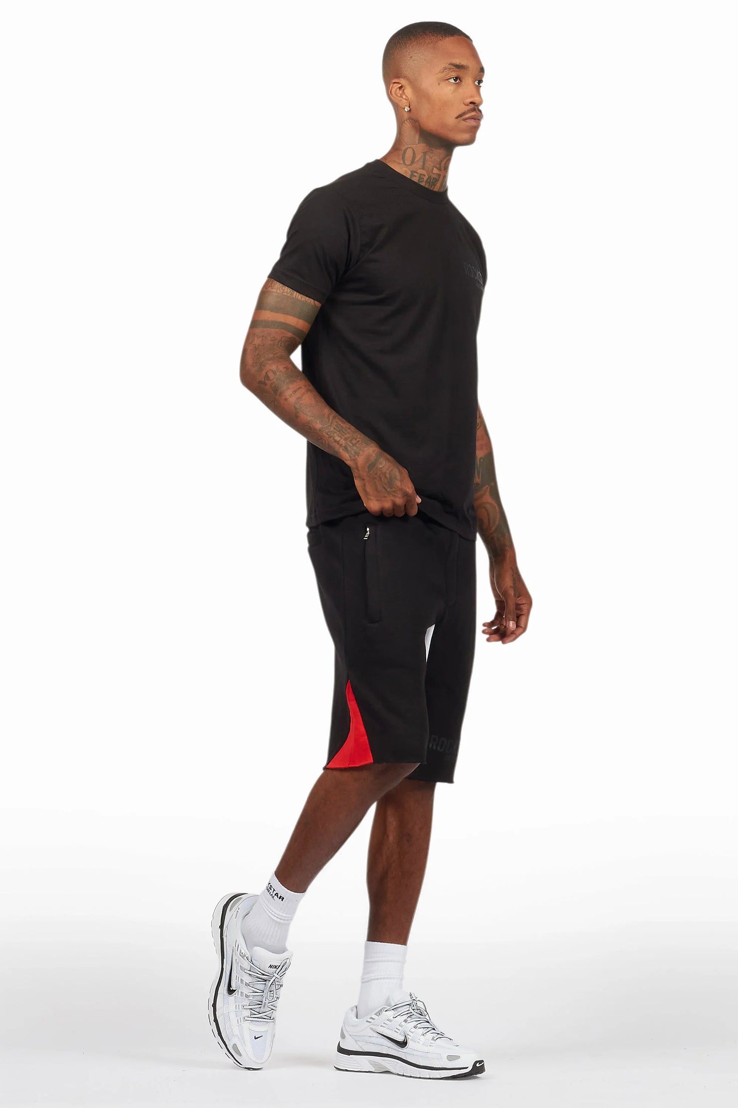 Sana Black Relaxed T-Shirt/Short Set