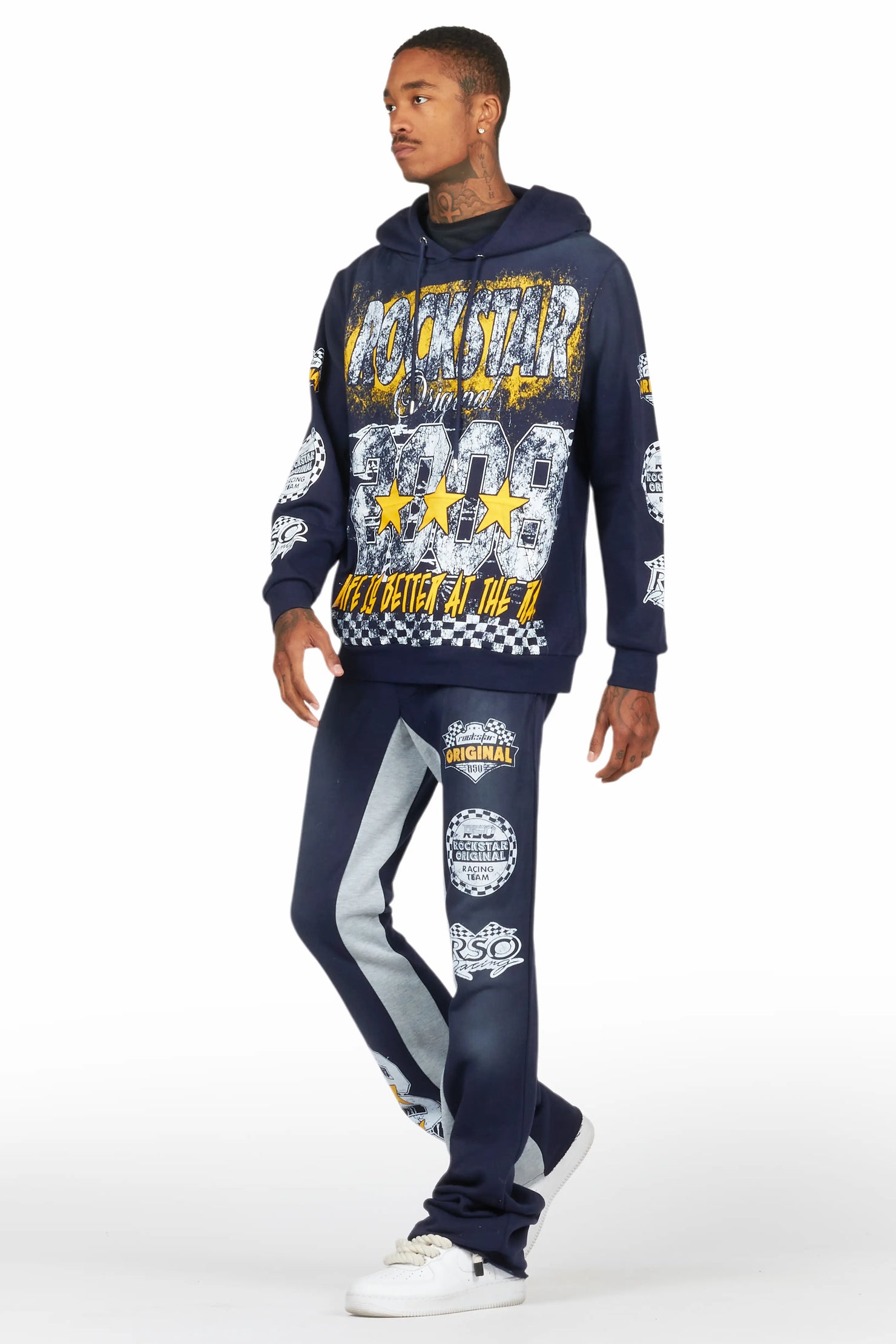 Racing Grung Navy Hoodie/Baggy Track Pant Set