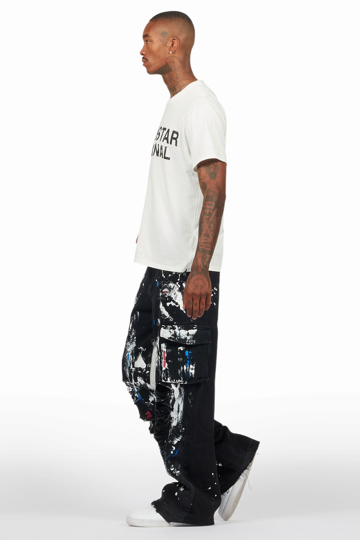 Dallin Black Painter Baggy Cargo Jean