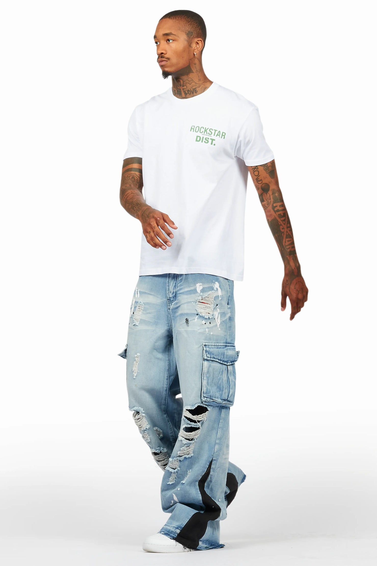 Dubaku Blue Baggy Fit Jean