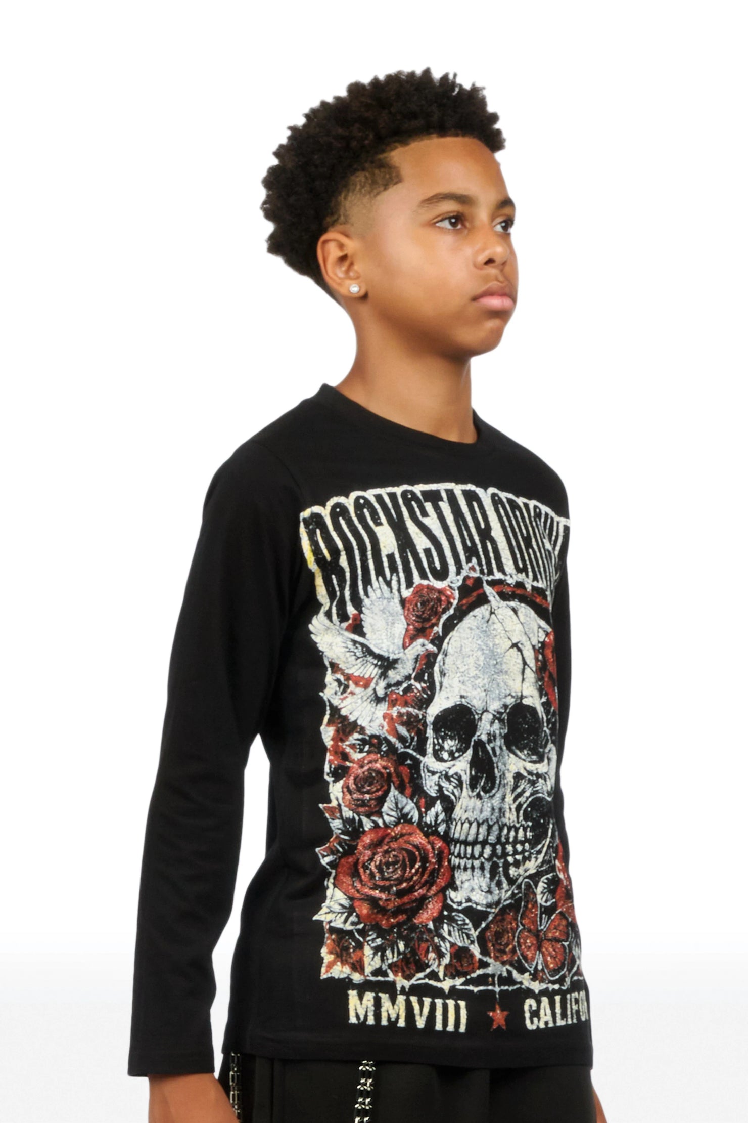 Boys Mars Black Long Sleeve T-Shirt