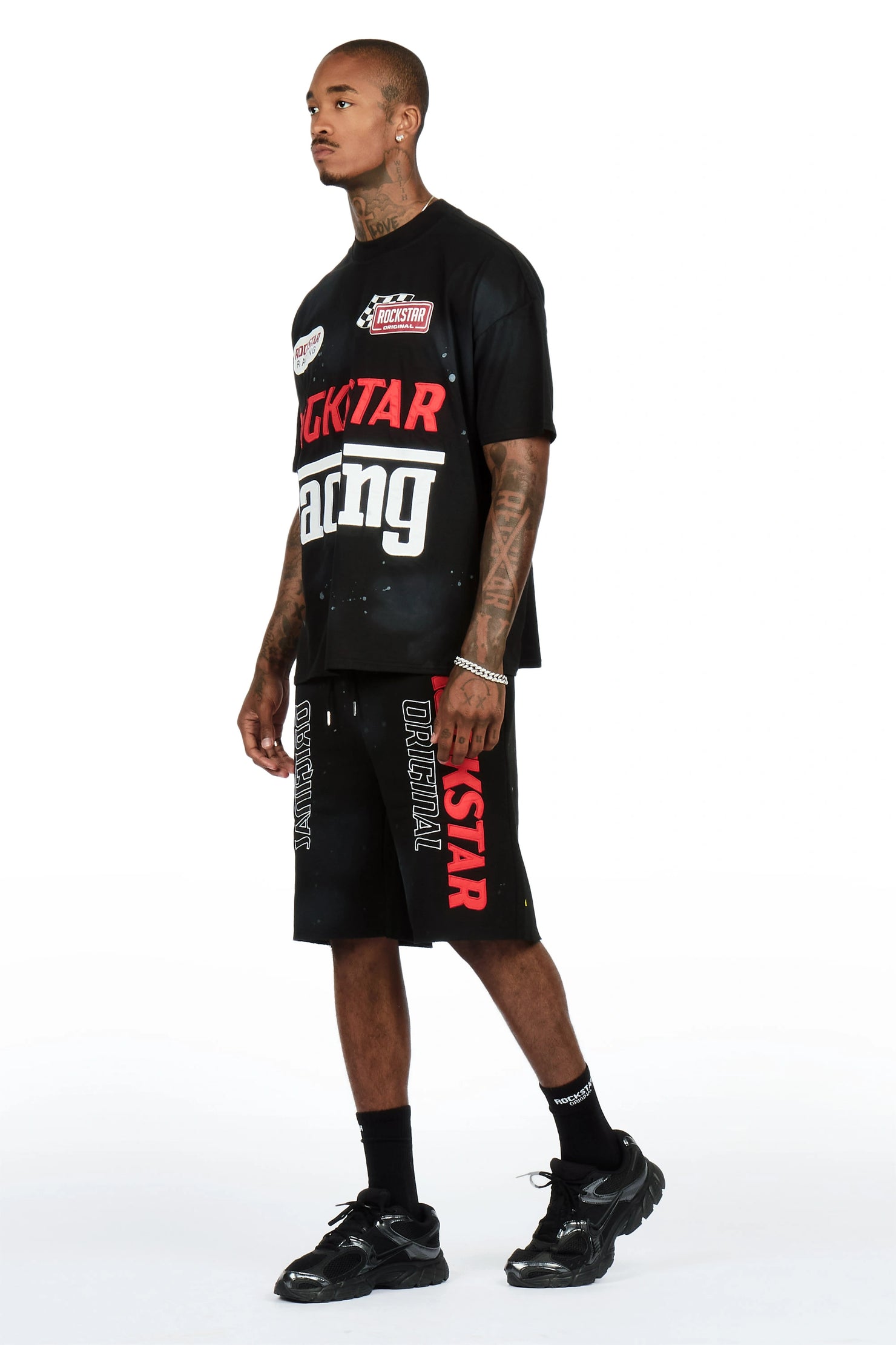 Spiller Black T-Shirt/Short Set