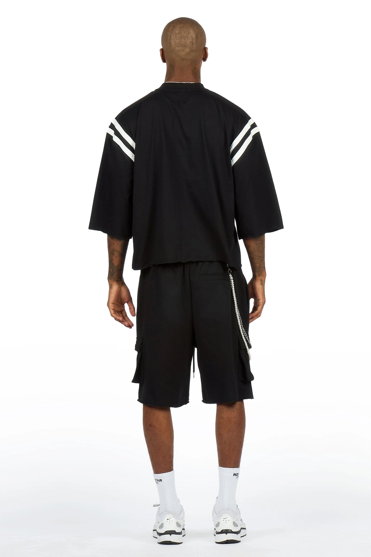 Alexander Black T-Shirt/ Double Waisted Short Set