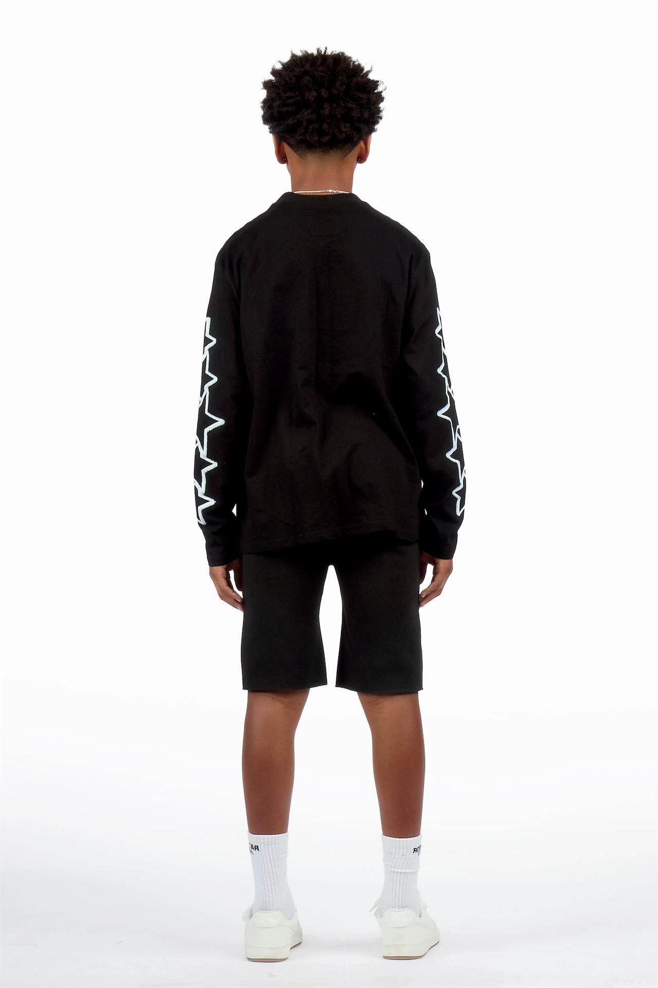 Boys Brayix Black/Black L/S T-Shirt Short Set