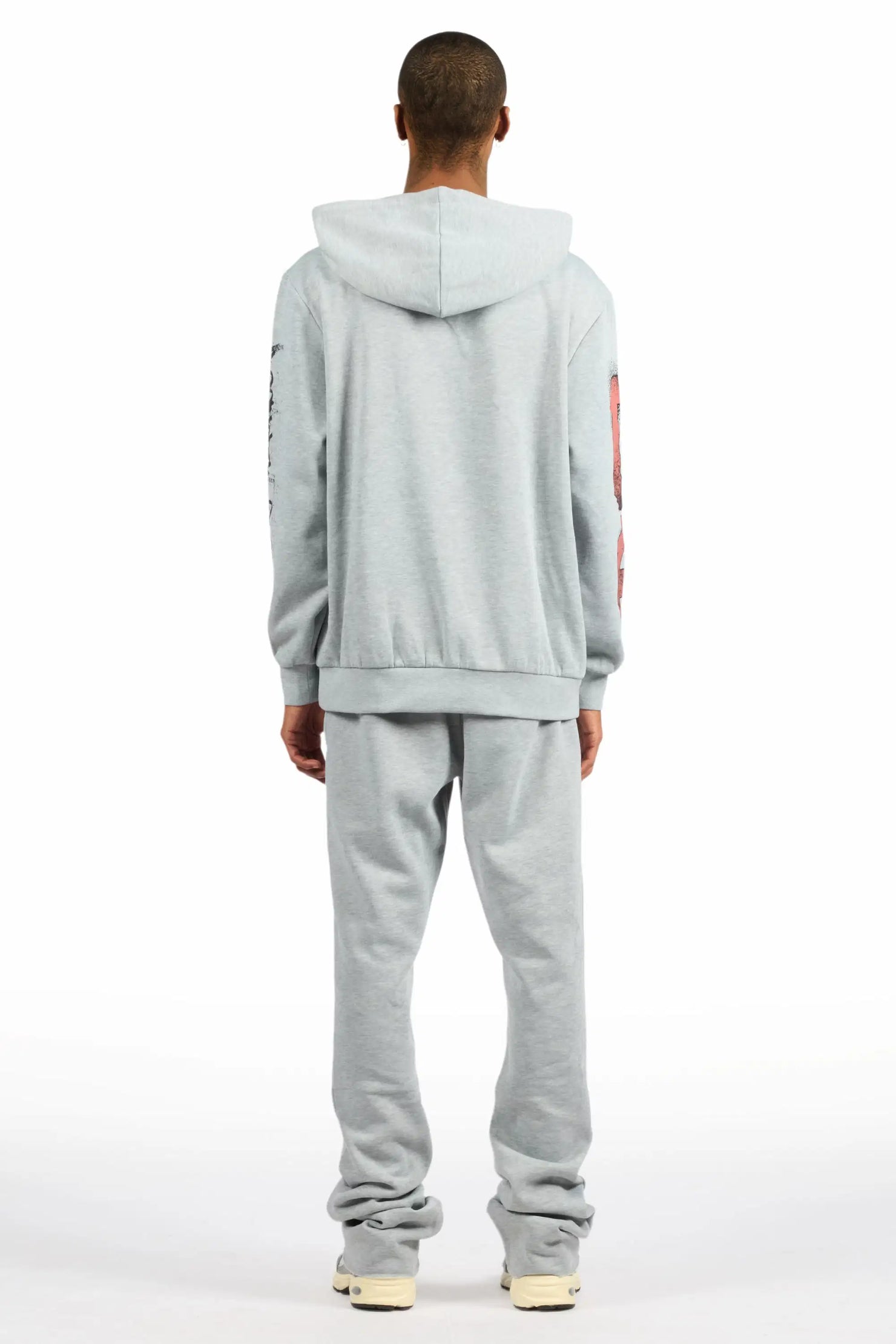 Parco Heather Grey Hoodie Stacked Track Set