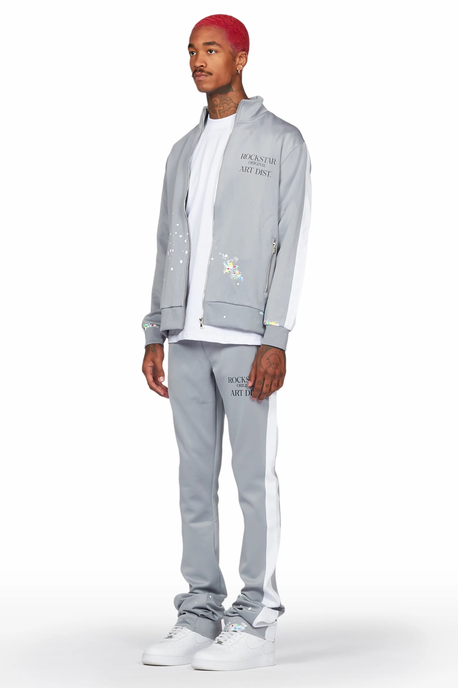Rockstar Art Dist. Grey Tricot Super Stacked Flare Track Set