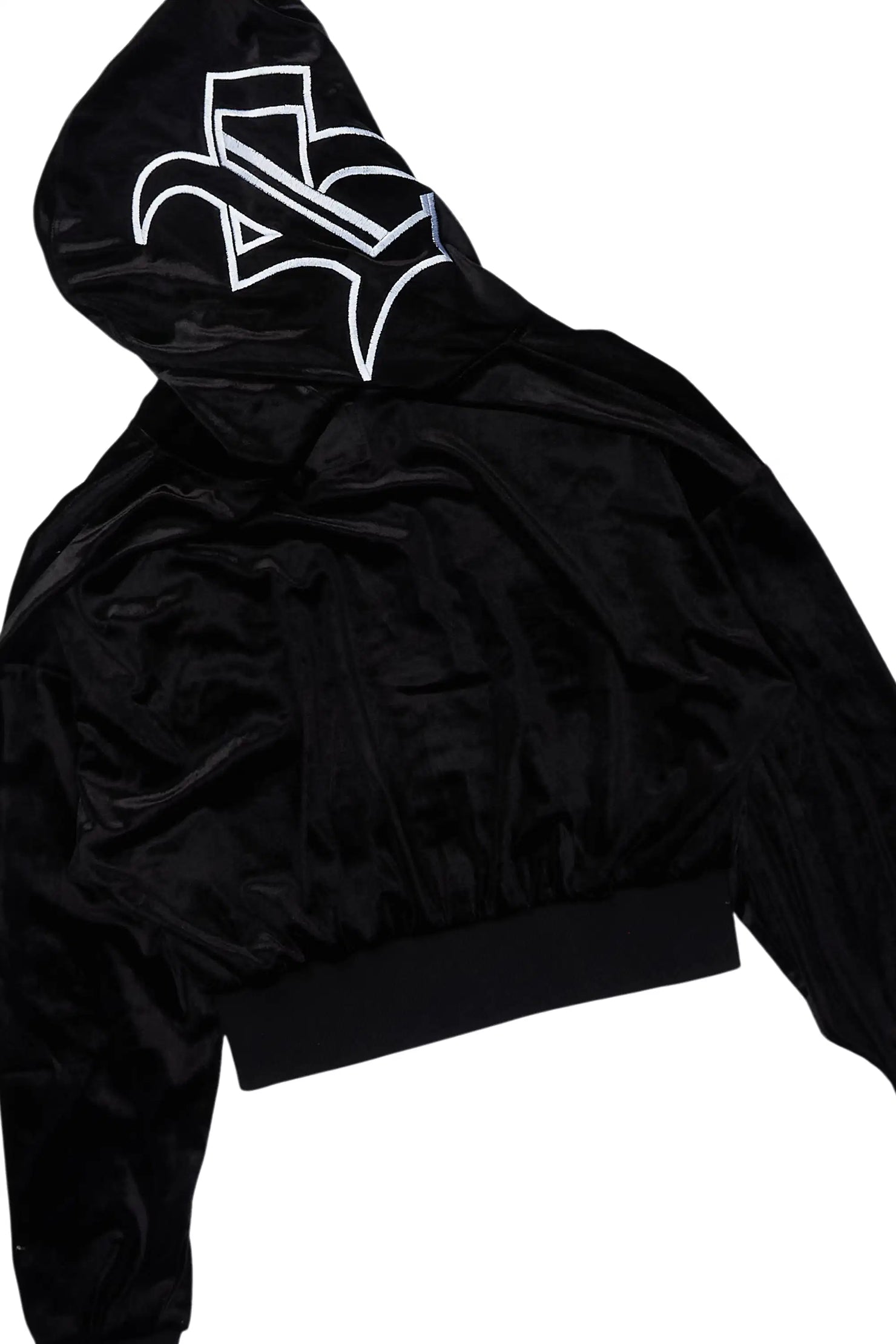 Minkina Black Velour Baggy Fit Track Set