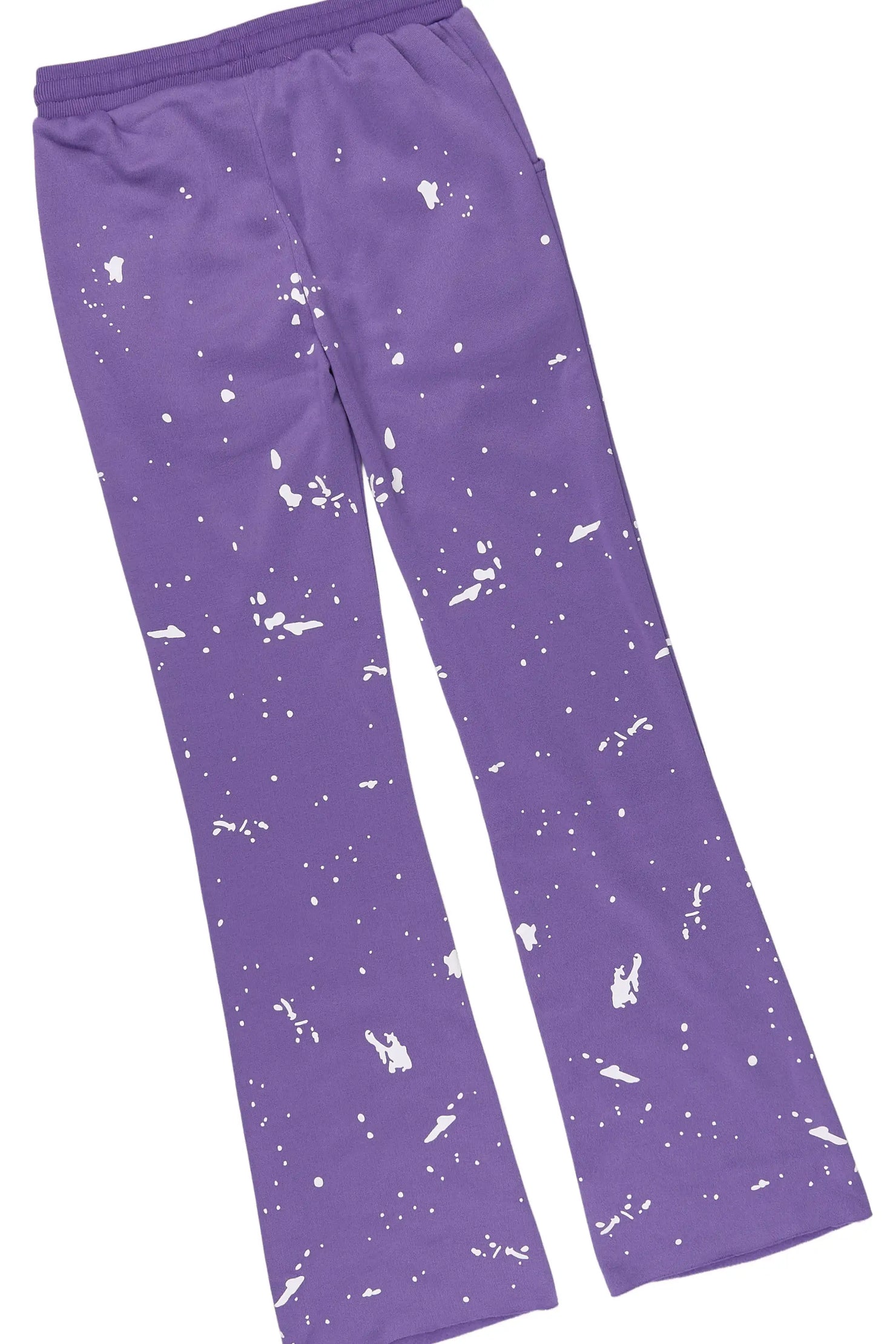 Girls Hadley Purple Hoodie Stacked Flare Track Set
