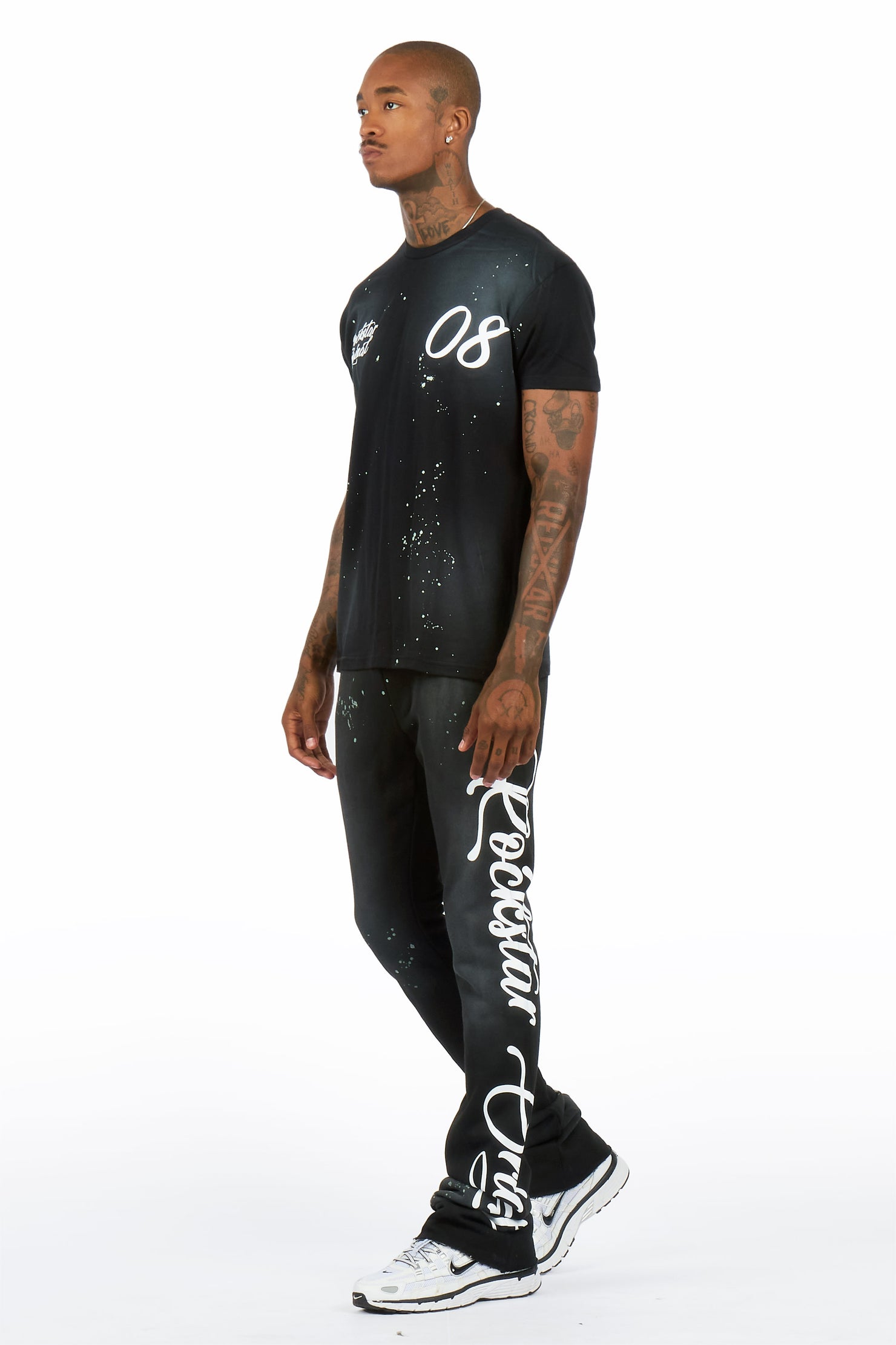 Hanif Black/Black T-Shirt/ Relaxed Track Set
