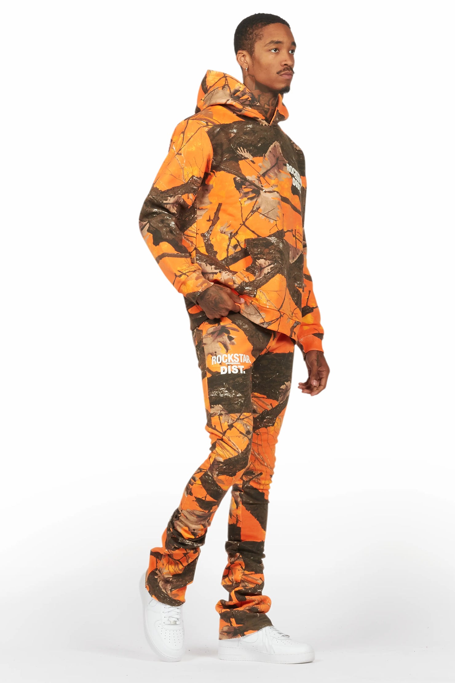 Tabby Orange Graphic Stacked Flare Track Set