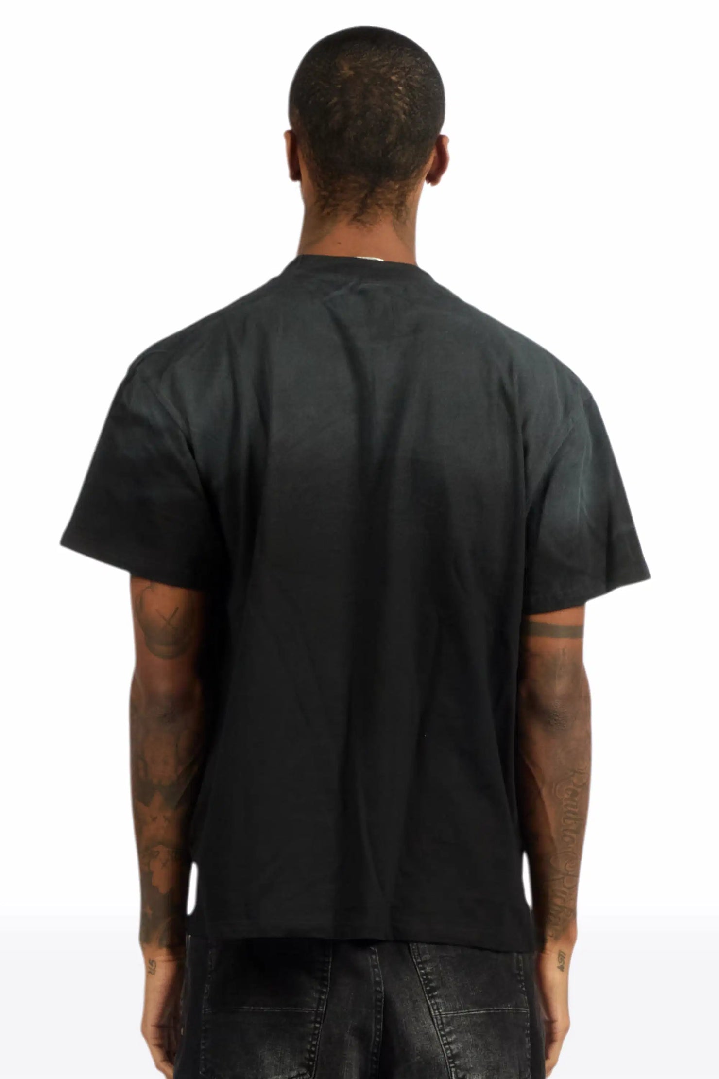 Raezion Black Oversized Graphic T-Shirt