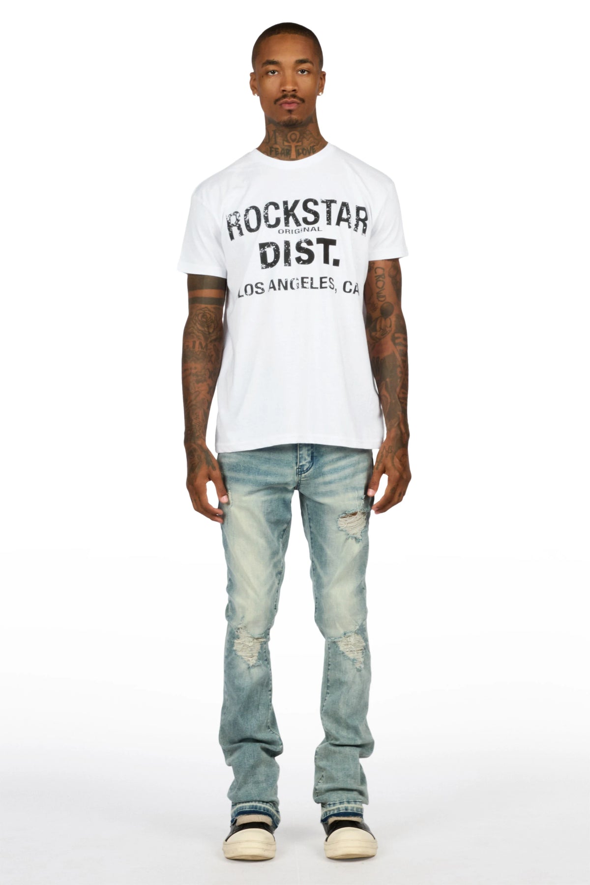 Haven Dark Blue Stacked Jean