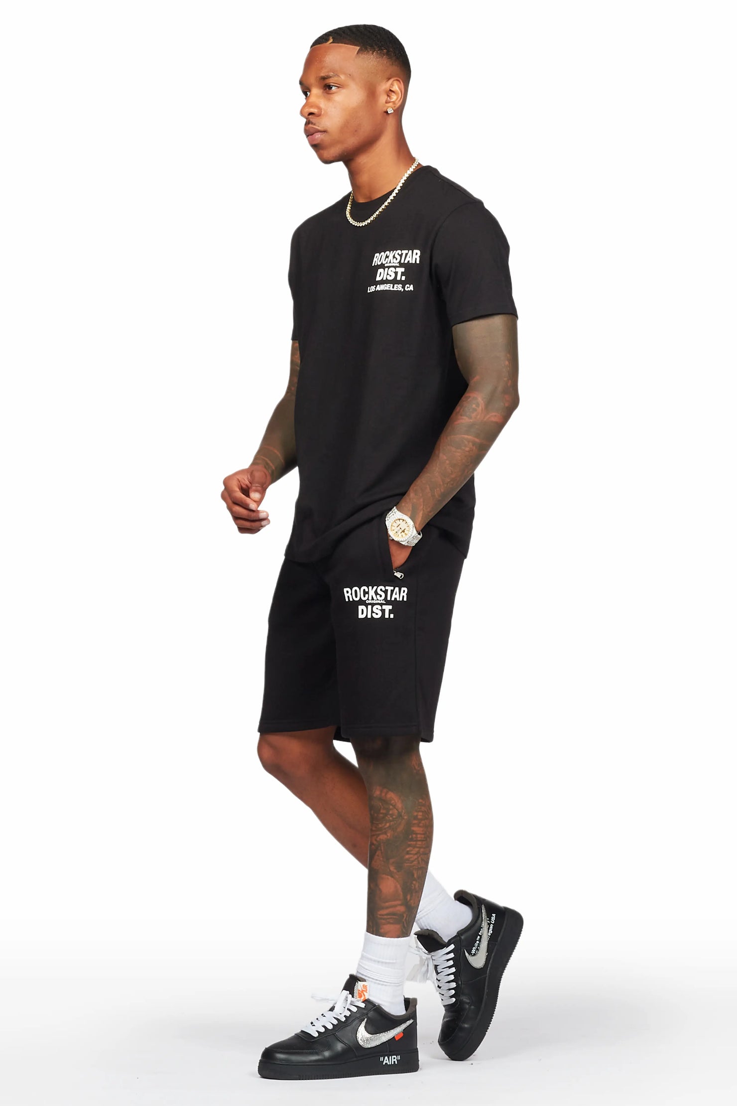 Alpine Black T-Shirt/Short Set