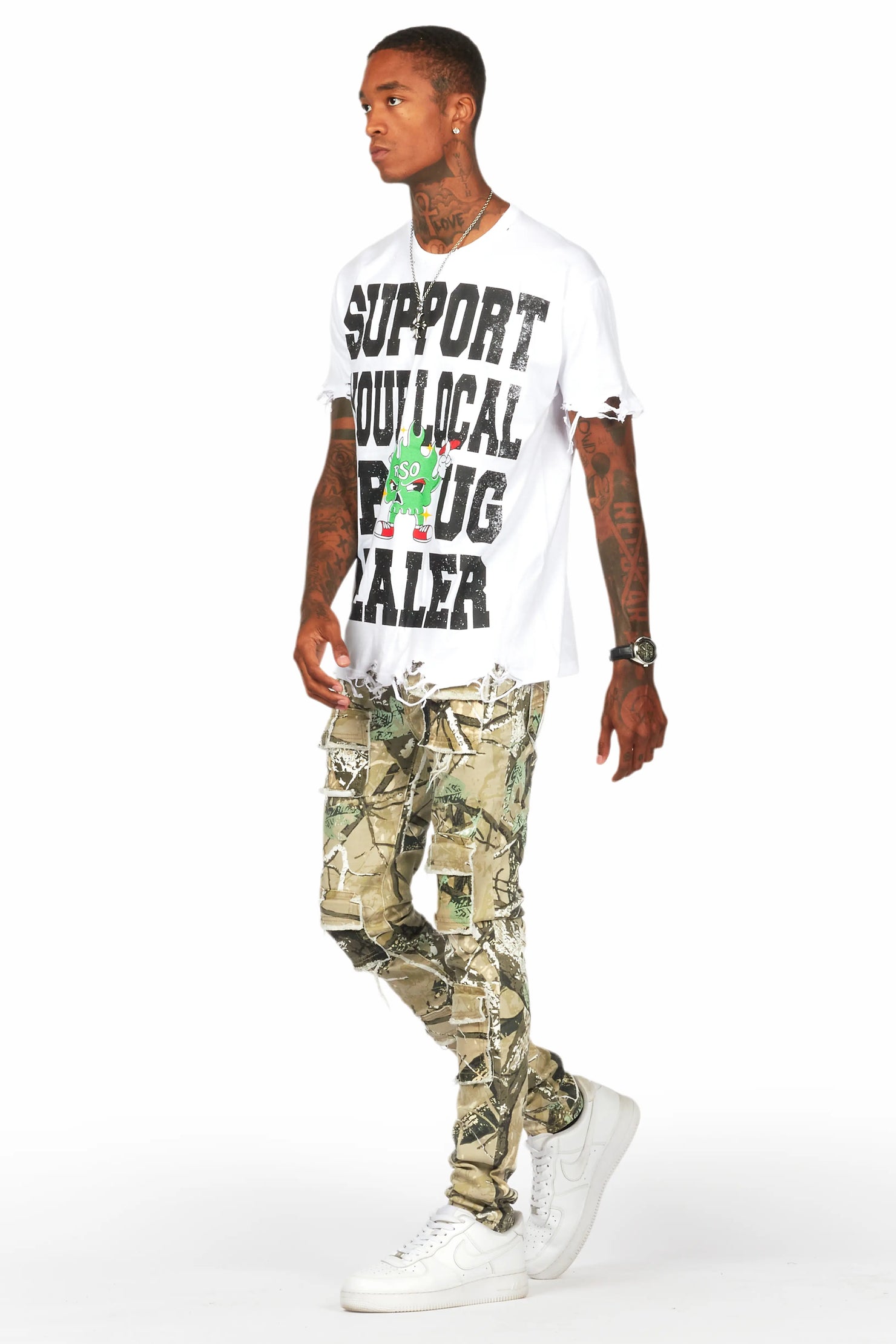 Petrus Tree Camo Slim Fit Jean