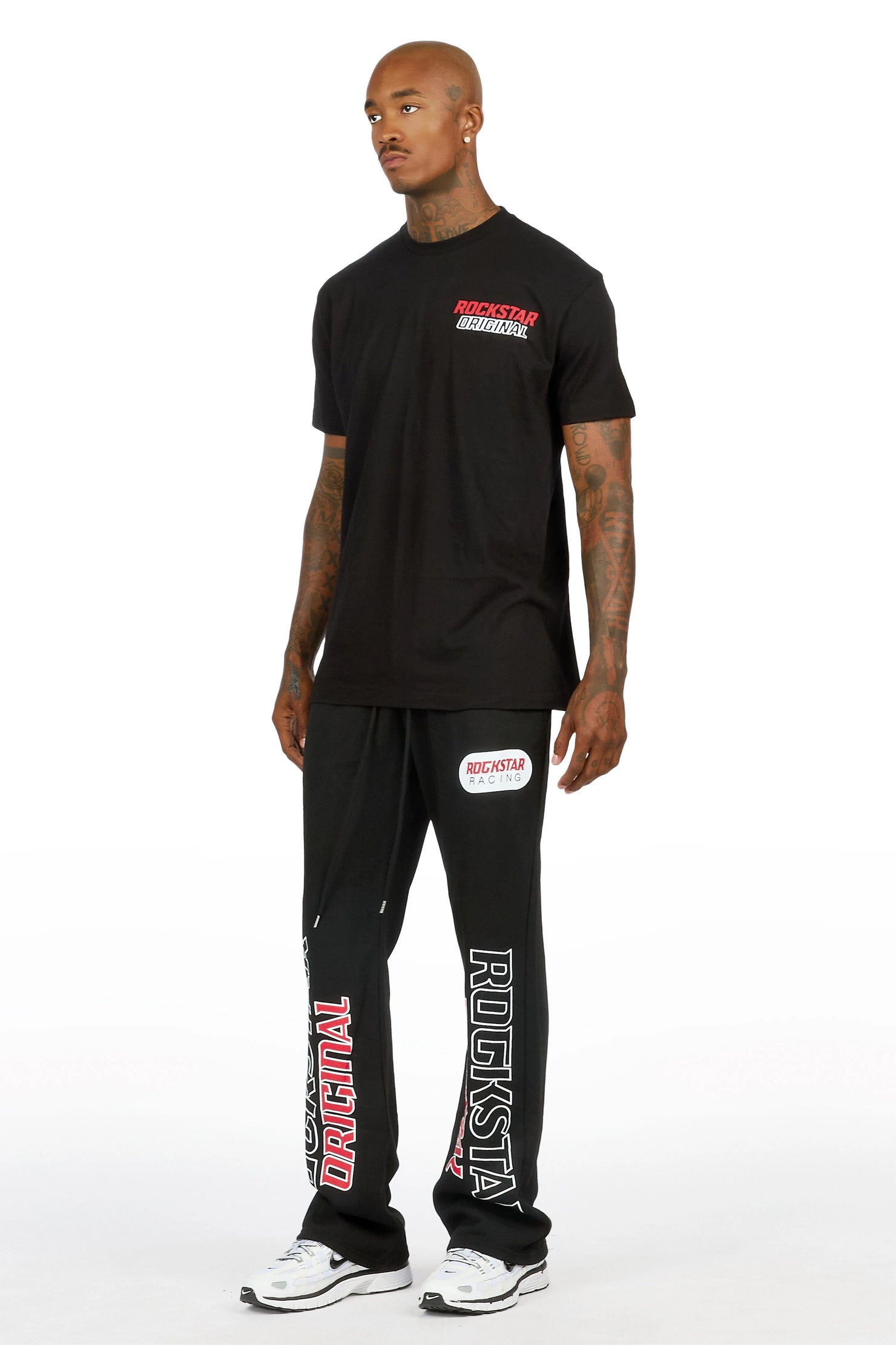 Spiller Black T-Shirt/Relaxed Pant Track Set