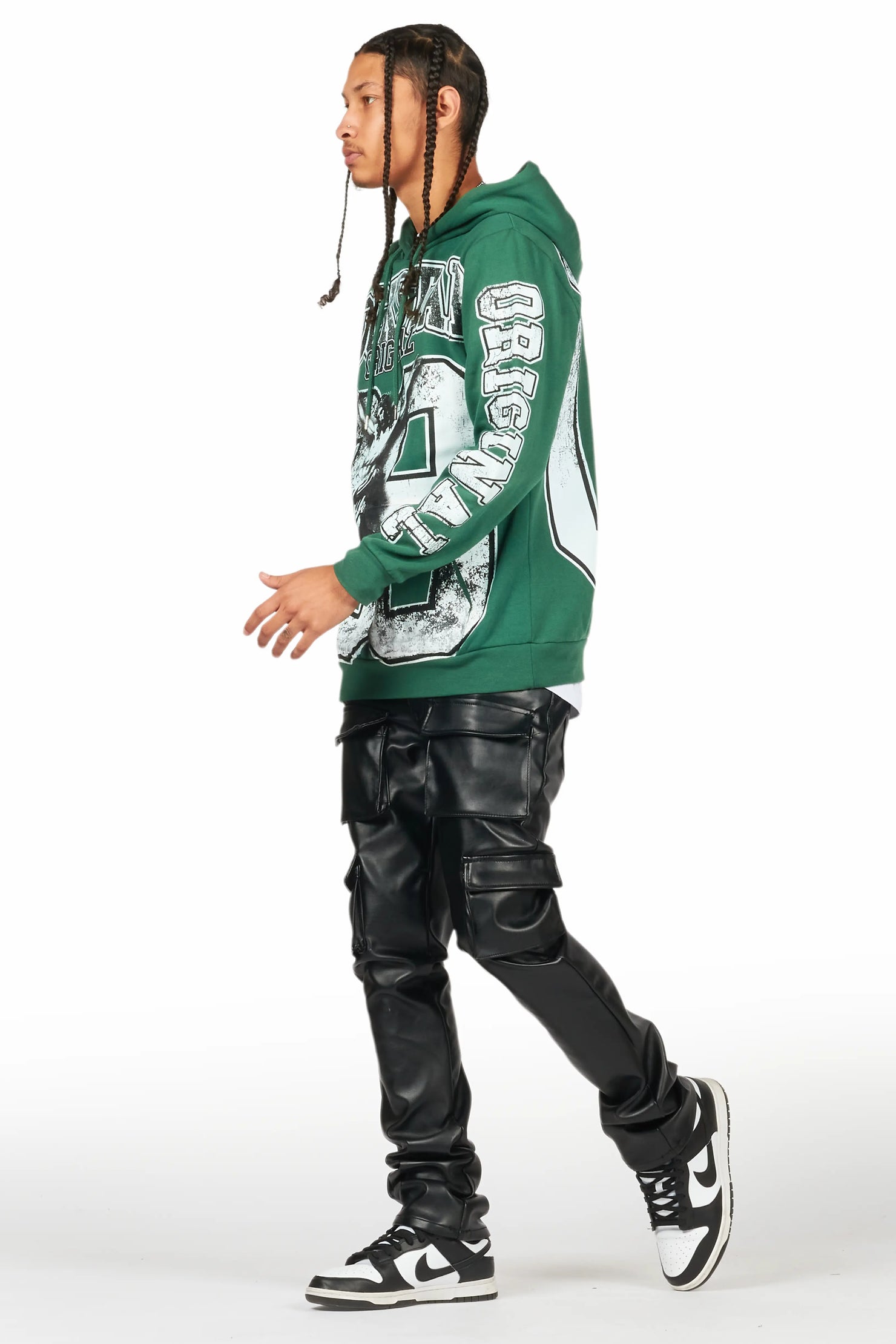 Kap Black Skinny Faux Leather Fit Jean