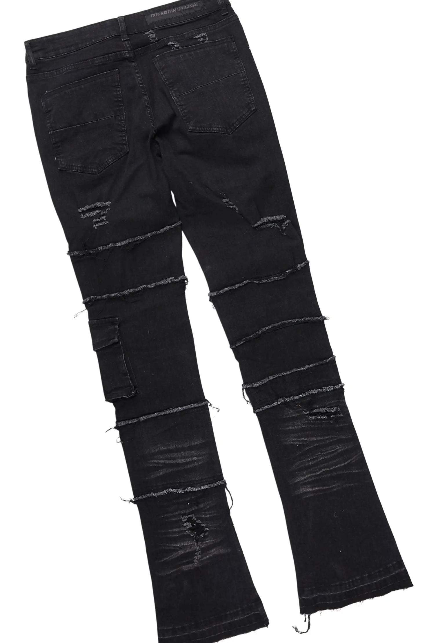 Raffer Black/Black Windbreaker/Stacked Cargo Flare Jean