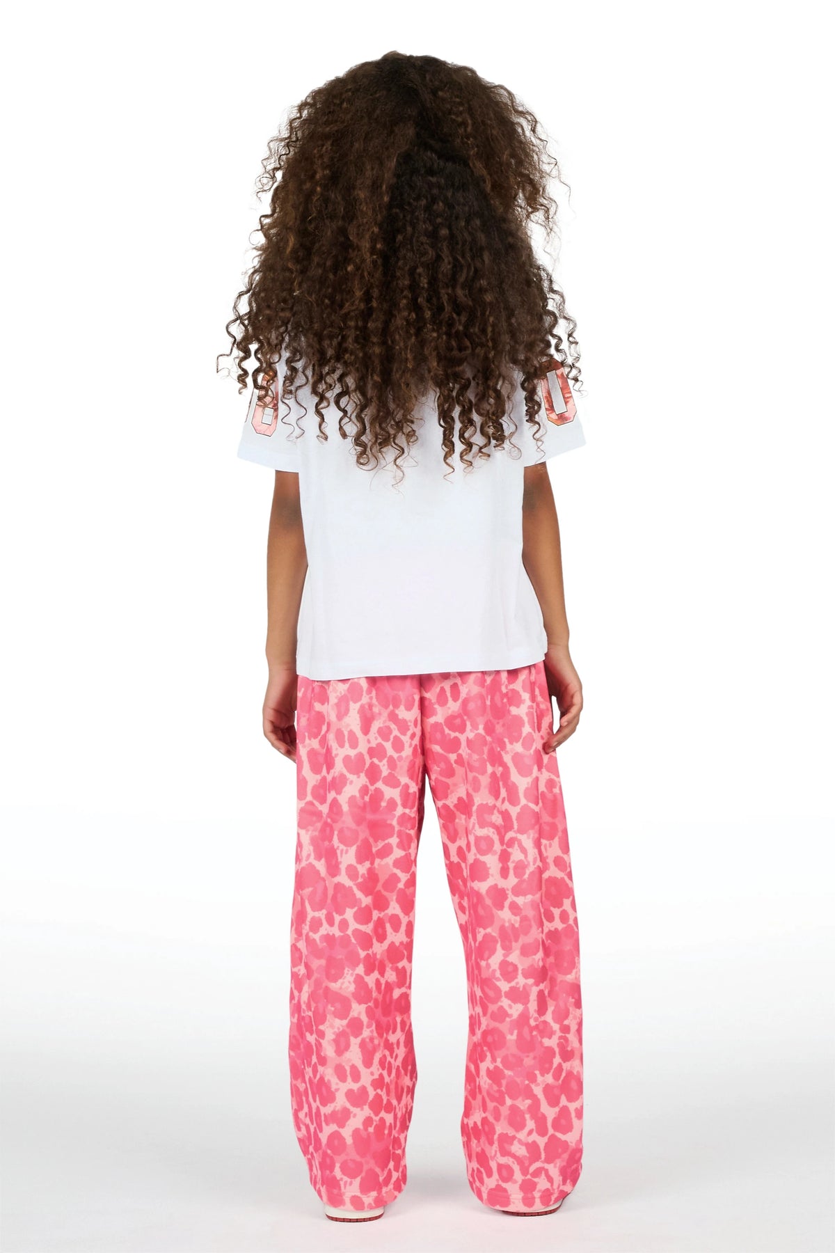 Girls Aerialla Pink/Cheetah Super Baggy Track Pant