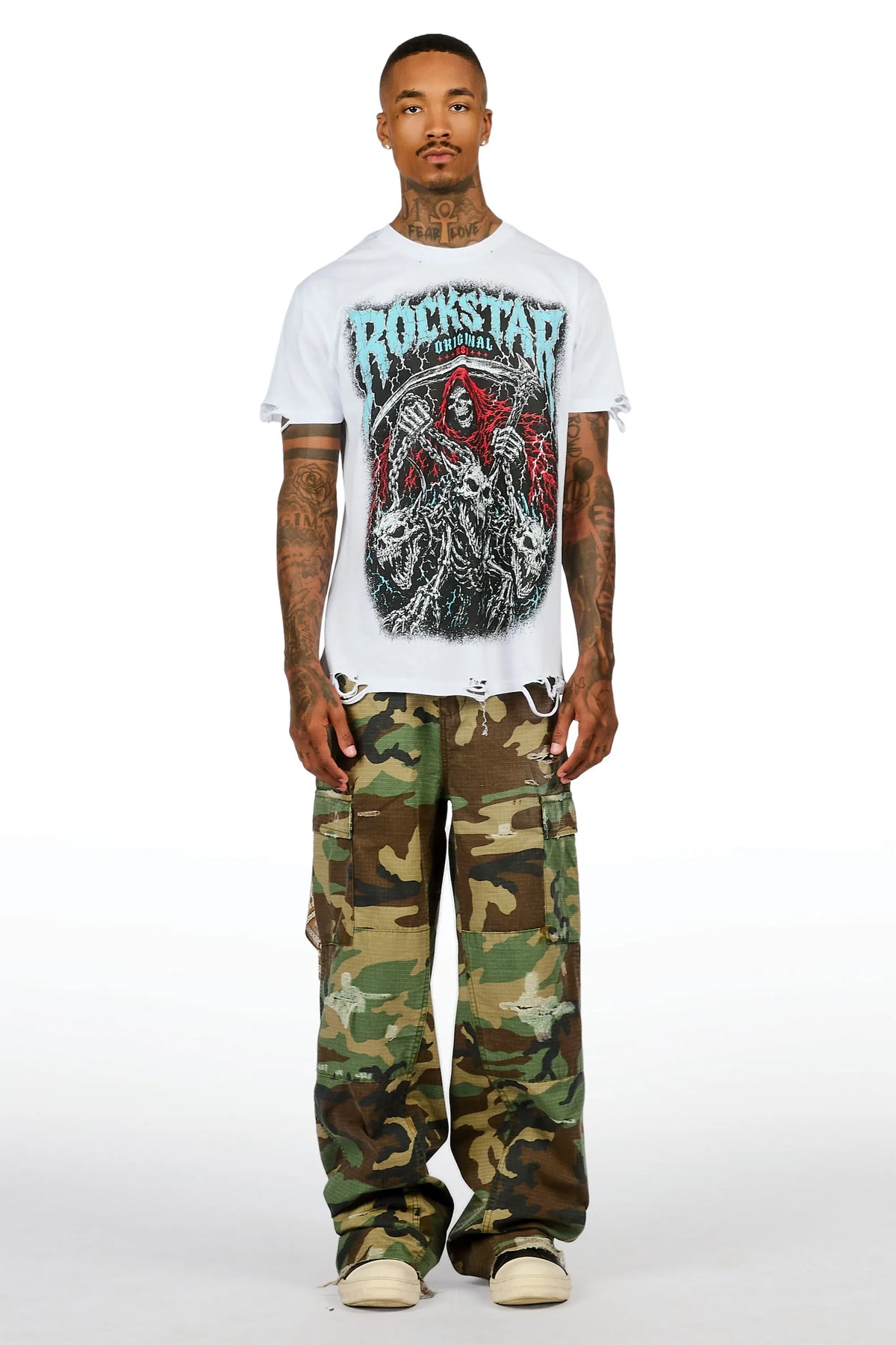 Bronsen Camo Baggy Fit Jean