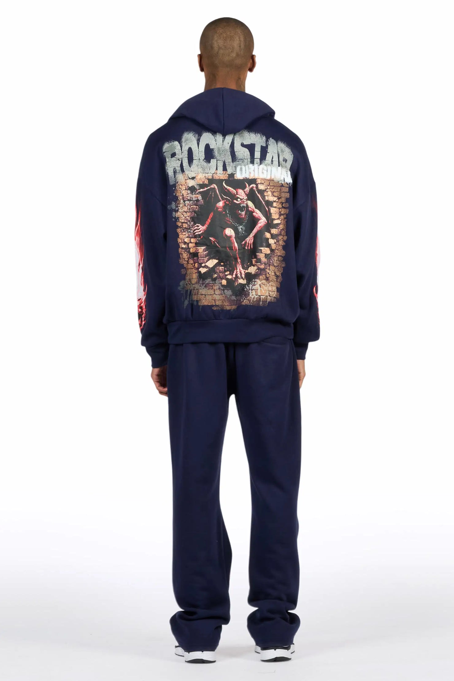 Azyrx Navy Hoodie/Baggy Pant Track Set