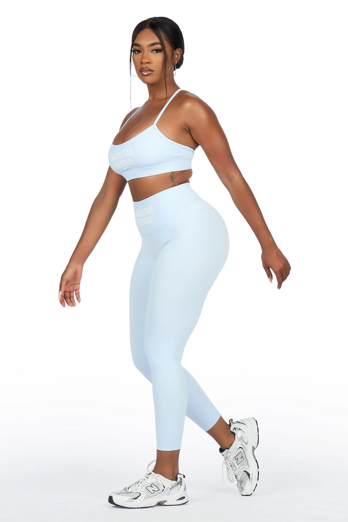Jameka Light Blue Tank Active Legging Set