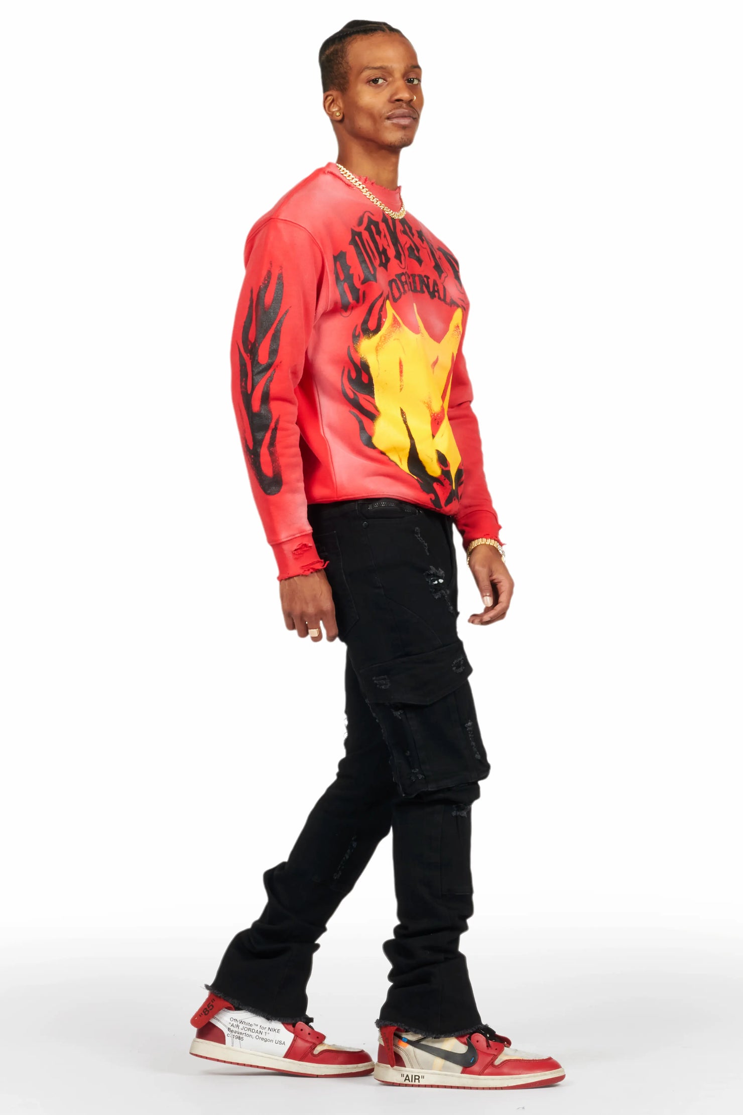 Boaz Red/Yellow Graphic Crewneck