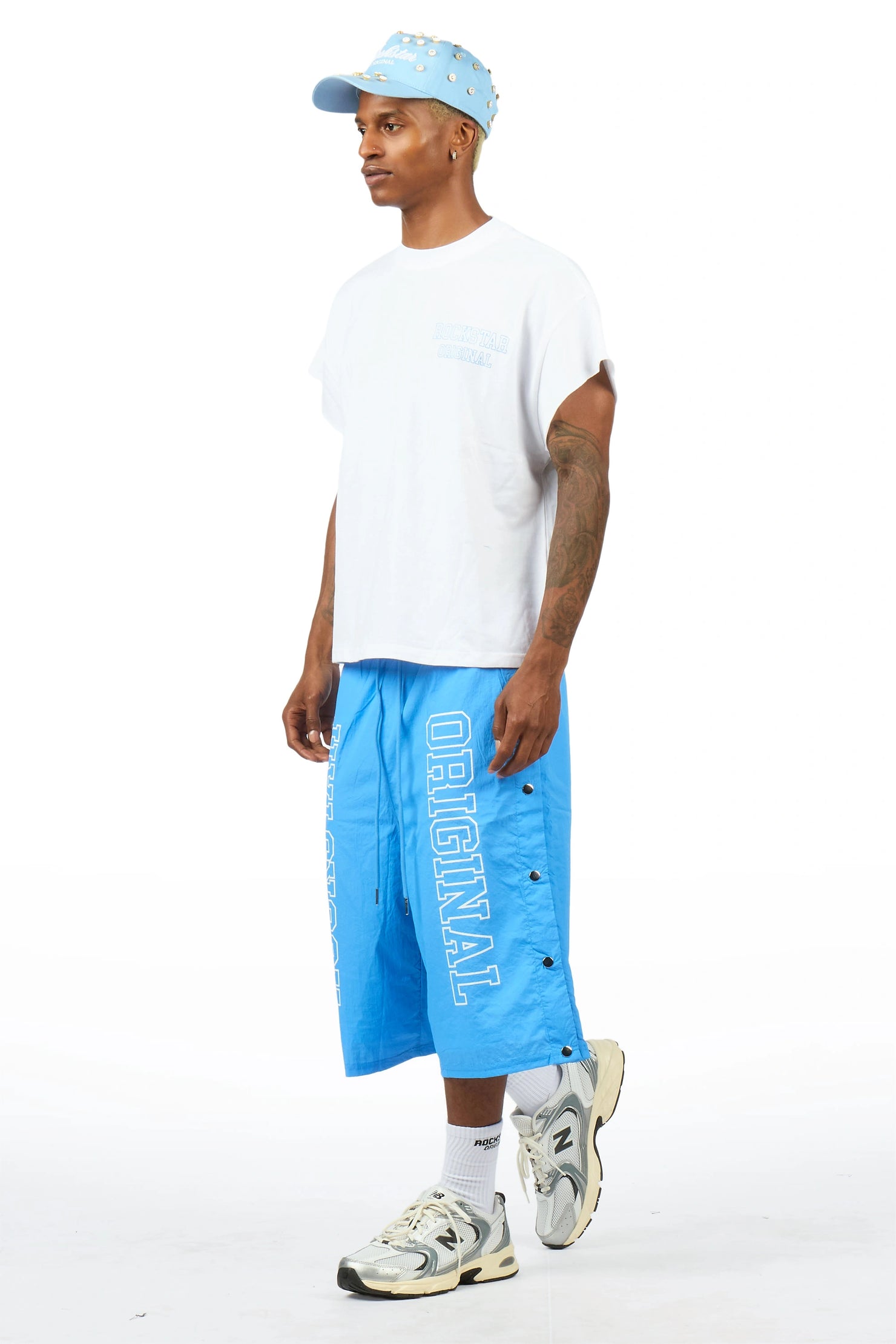 Lusent Blue Muscle Tee/Jort Set