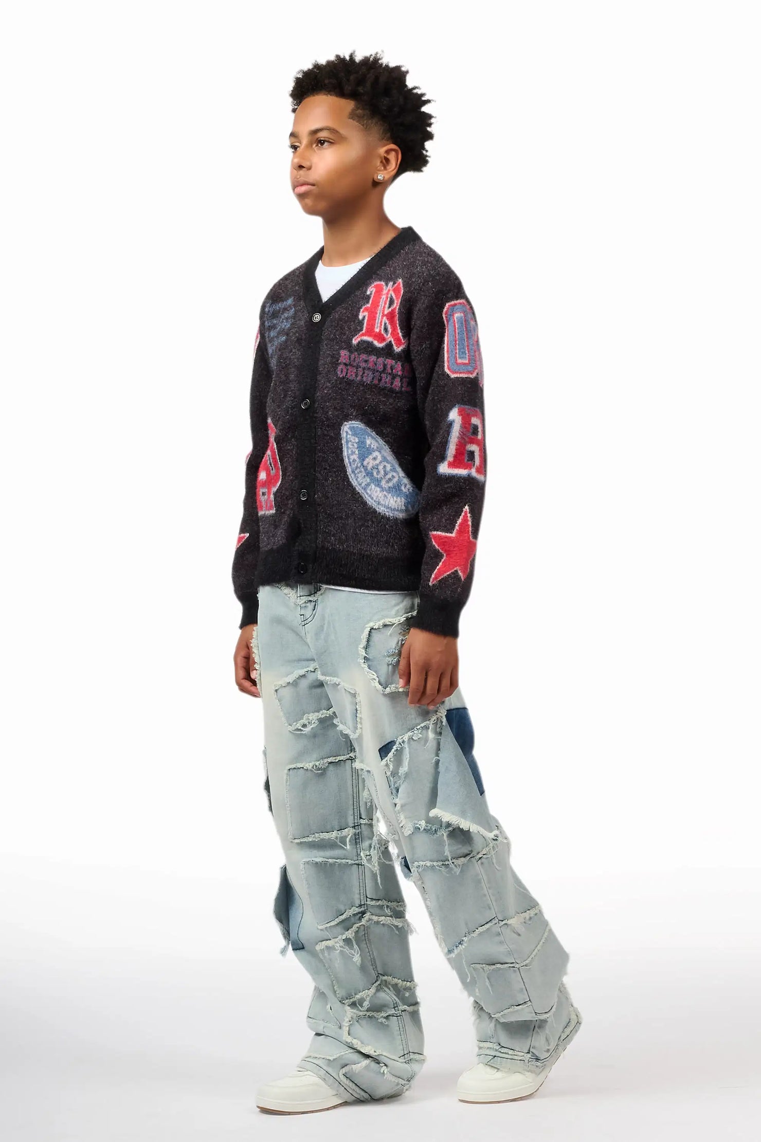 Boys Jacomus Blue Baggy Fit Jean