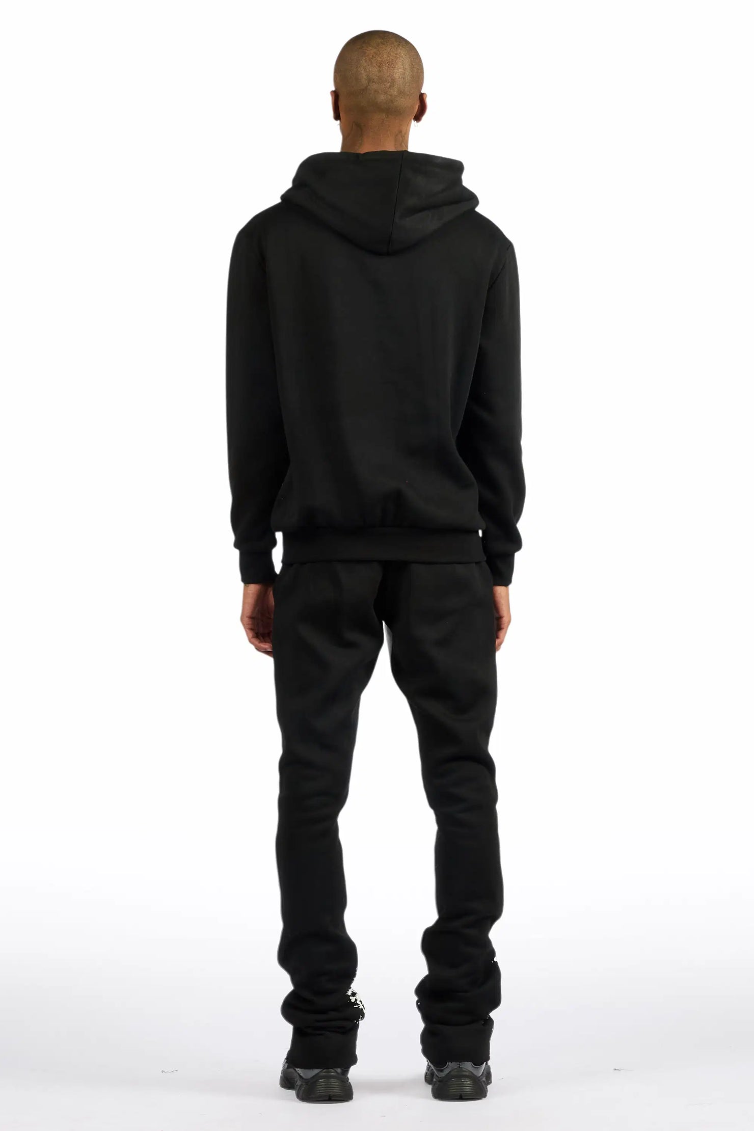 Horia Black/Multi Hoodie/Stacked Flare Track Set